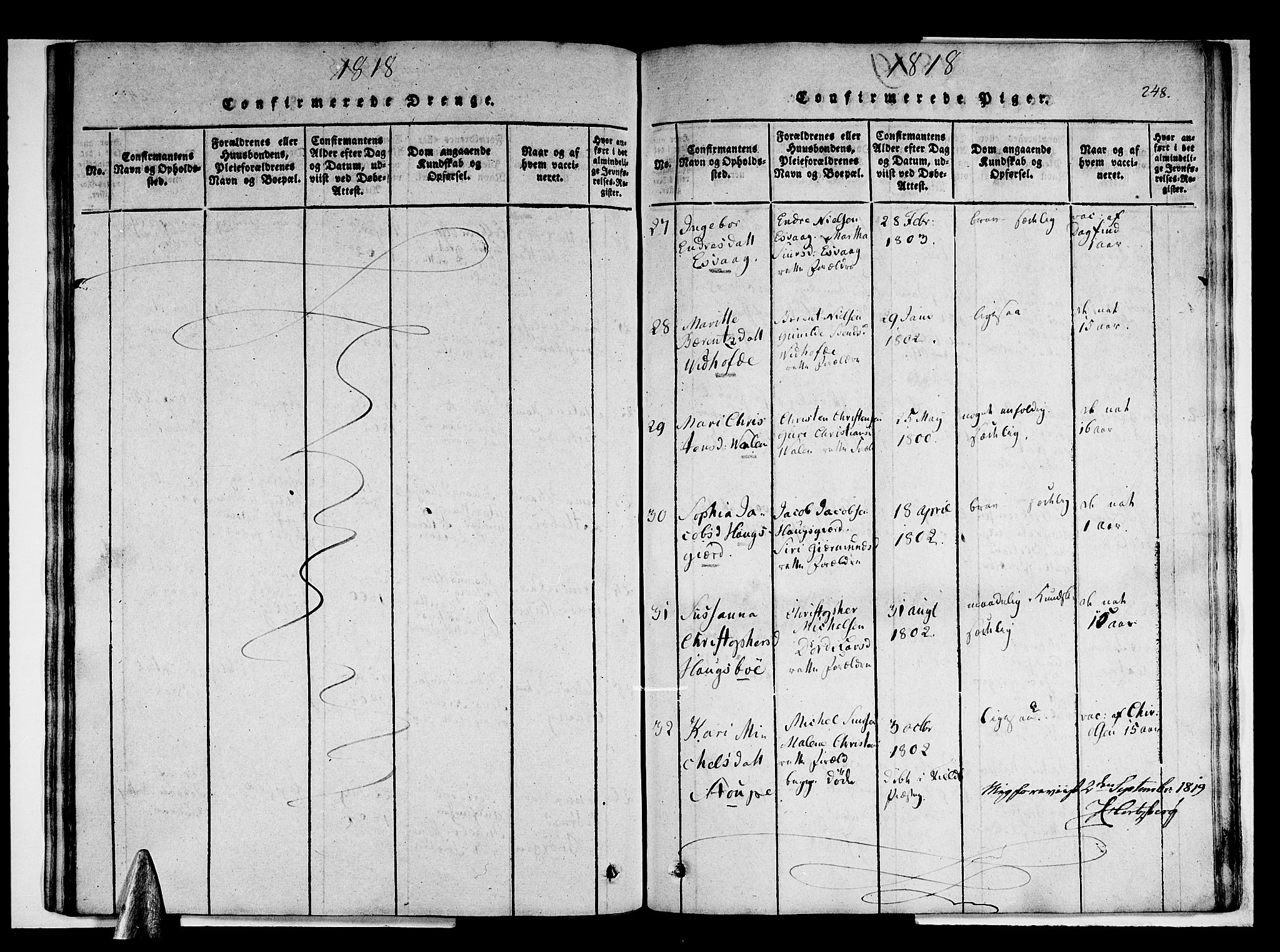 Stord sokneprestembete, AV/SAB-A-78201/H/Haa: Parish register (official) no. A 5, 1816-1825, p. 248