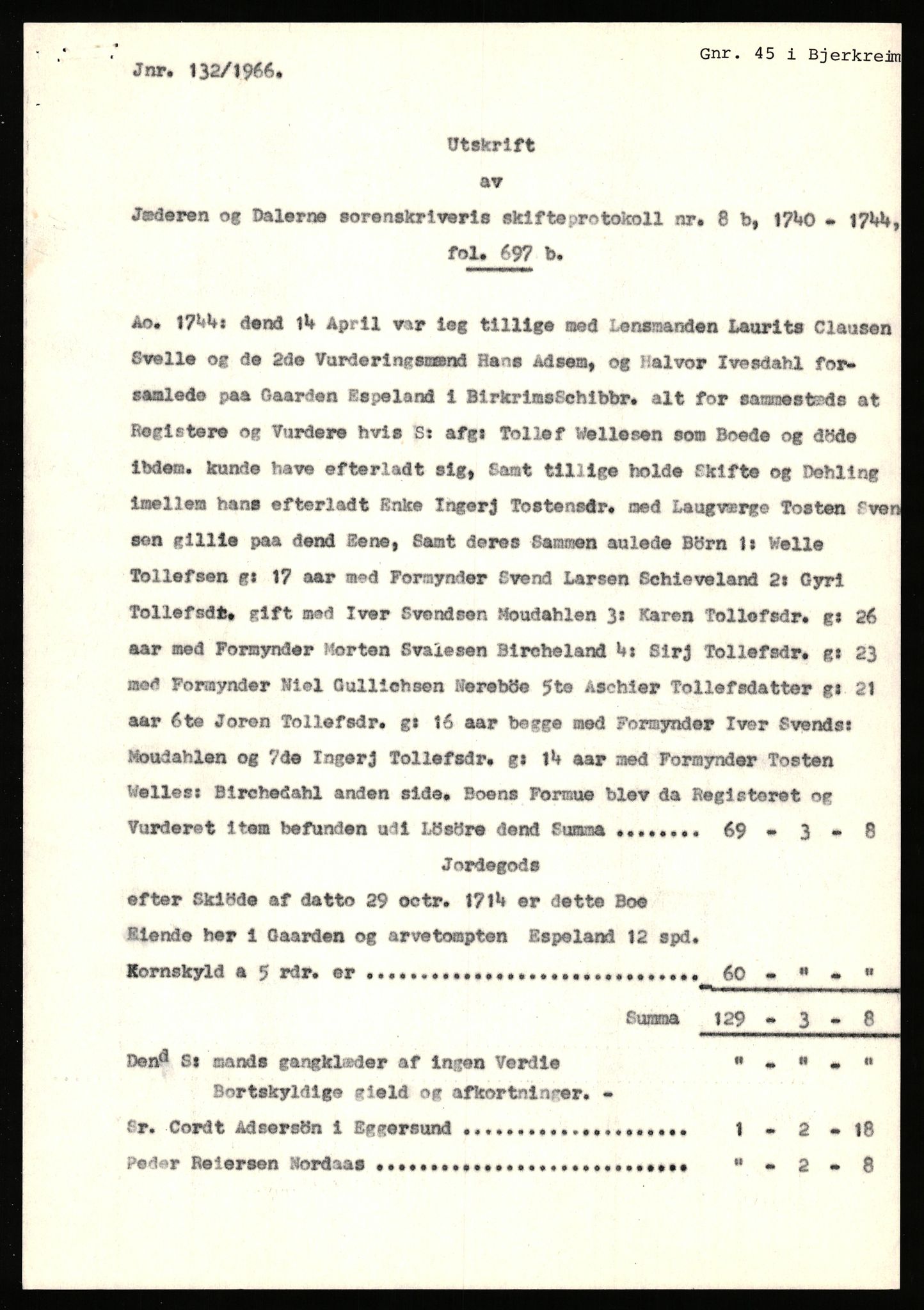 Statsarkivet i Stavanger, SAST/A-101971/03/Y/Yj/L0018: Avskrifter sortert etter gårdsnavn: Engelsvold - Espevold nedre, 1750-1930, p. 428