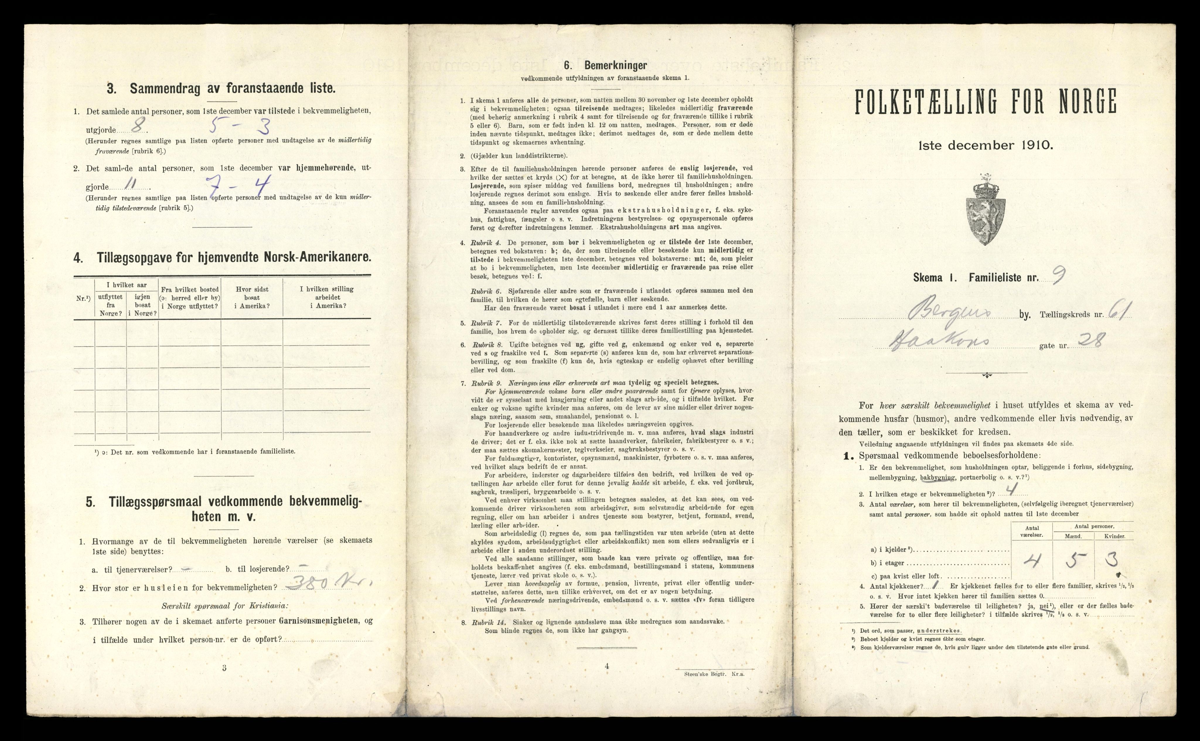 RA, 1910 census for Bergen, 1910, p. 21583