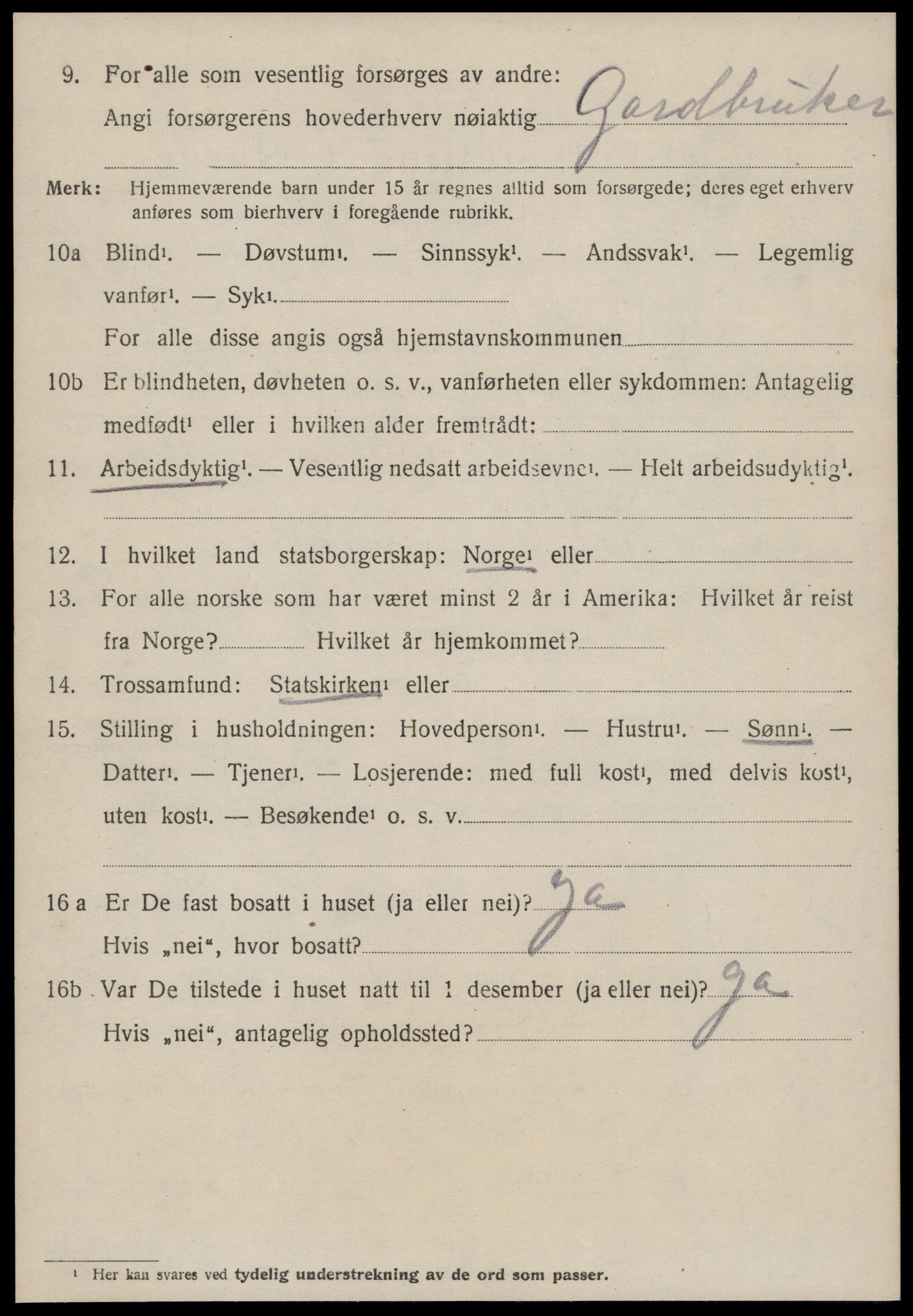 SAT, 1920 census for Vartdal, 1920, p. 282