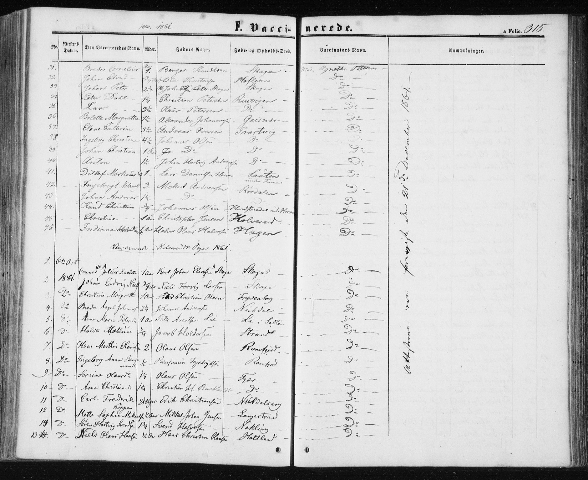 Ministerialprotokoller, klokkerbøker og fødselsregistre - Nord-Trøndelag, AV/SAT-A-1458/780/L0641: Parish register (official) no. 780A06, 1857-1874, p. 315