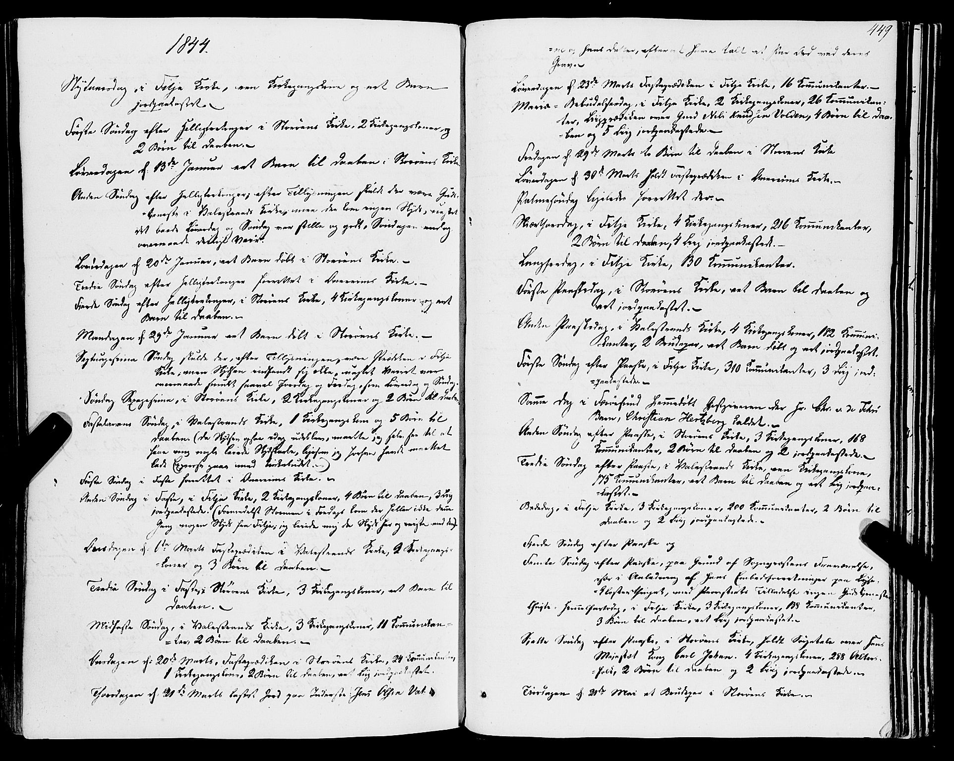 Stord sokneprestembete, SAB/A-78201/H/Haa: Parish register (official) no. A 7, 1841-1861, p. 449