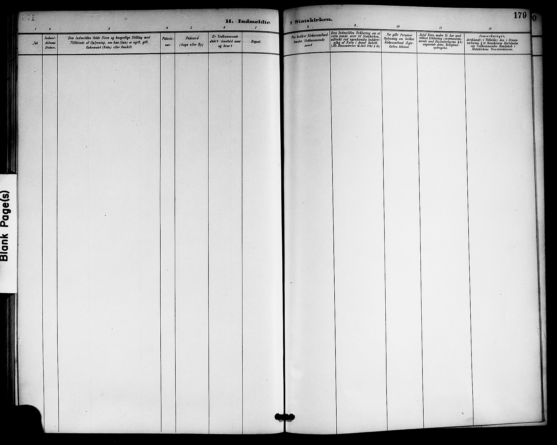 Gransherad kirkebøker, SAKO/A-267/G/Gb/L0003: Parish register (copy) no. II 3, 1887-1921, p. 179