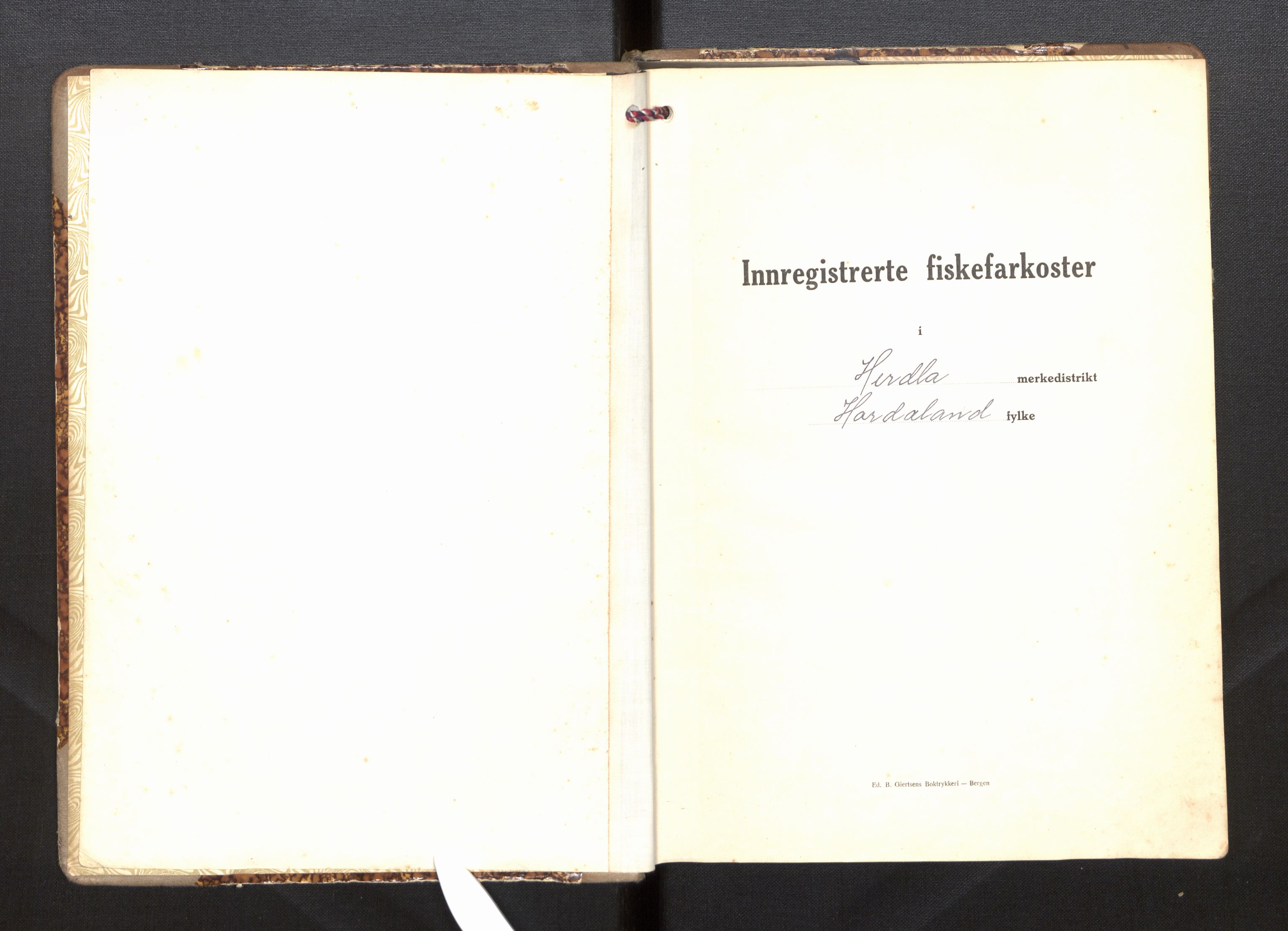 Fiskeridirektoratet - 1 Adm. ledelse - 13 Båtkontoret, AV/SAB-A-2003/I/Ia/Iah/L0062: 135.0821/3 Merkeprotokoll - Herdla, 1939-1944