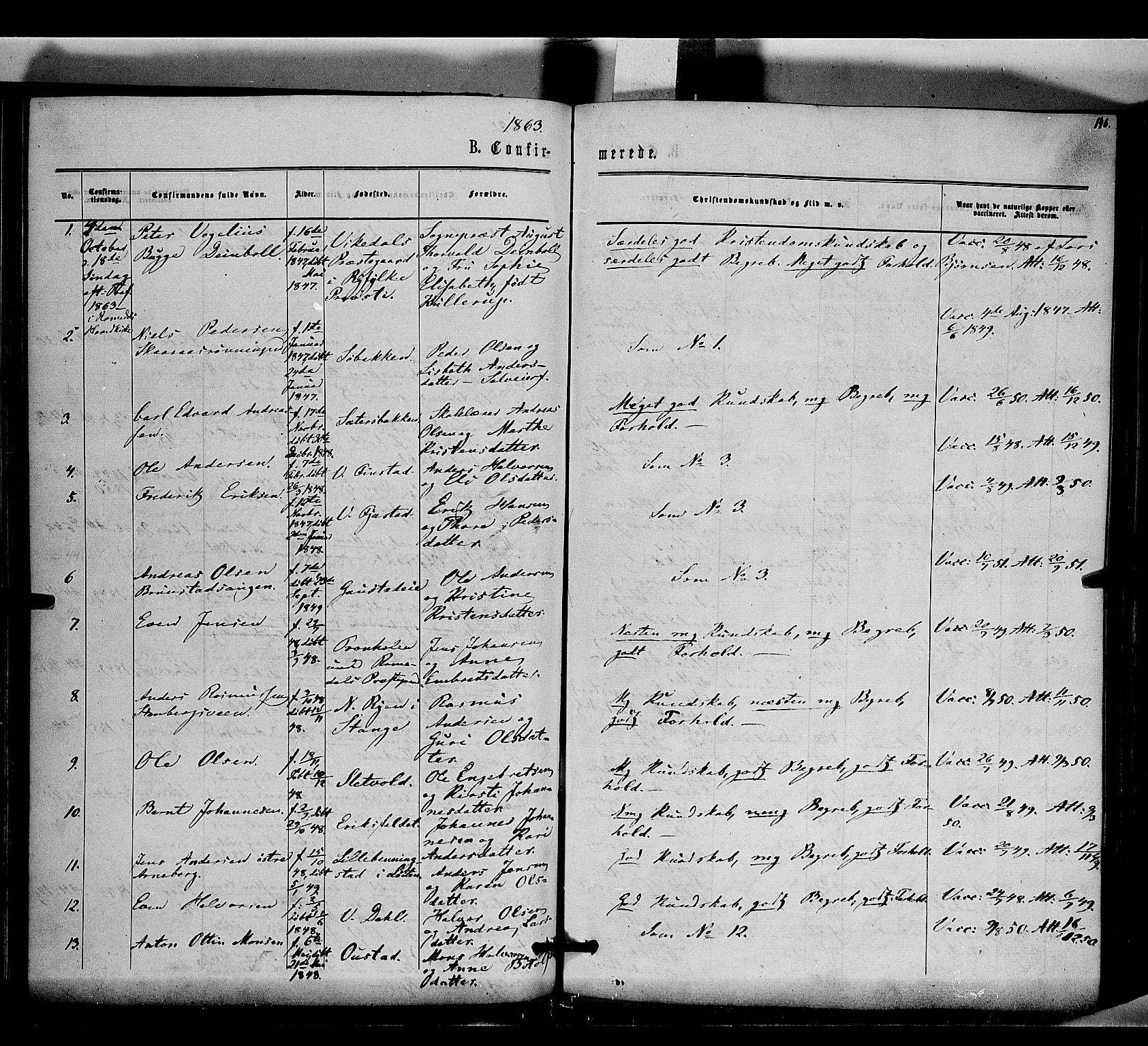 Romedal prestekontor, AV/SAH-PREST-004/K/L0005: Parish register (official) no. 5, 1862-1874, p. 146