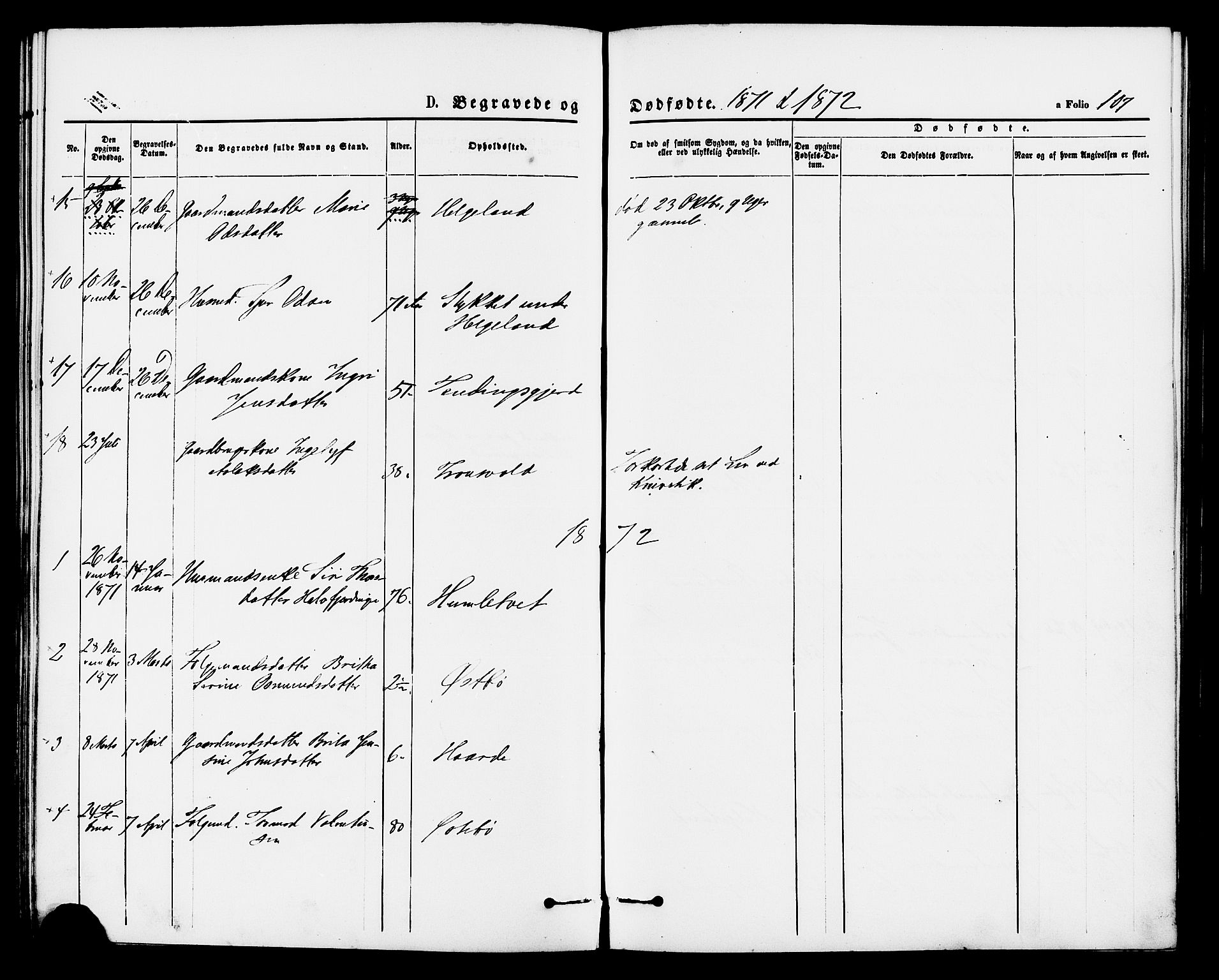 Vikedal sokneprestkontor, AV/SAST-A-101840/01/IV: Parish register (official) no. A 8, 1868-1885, p. 107