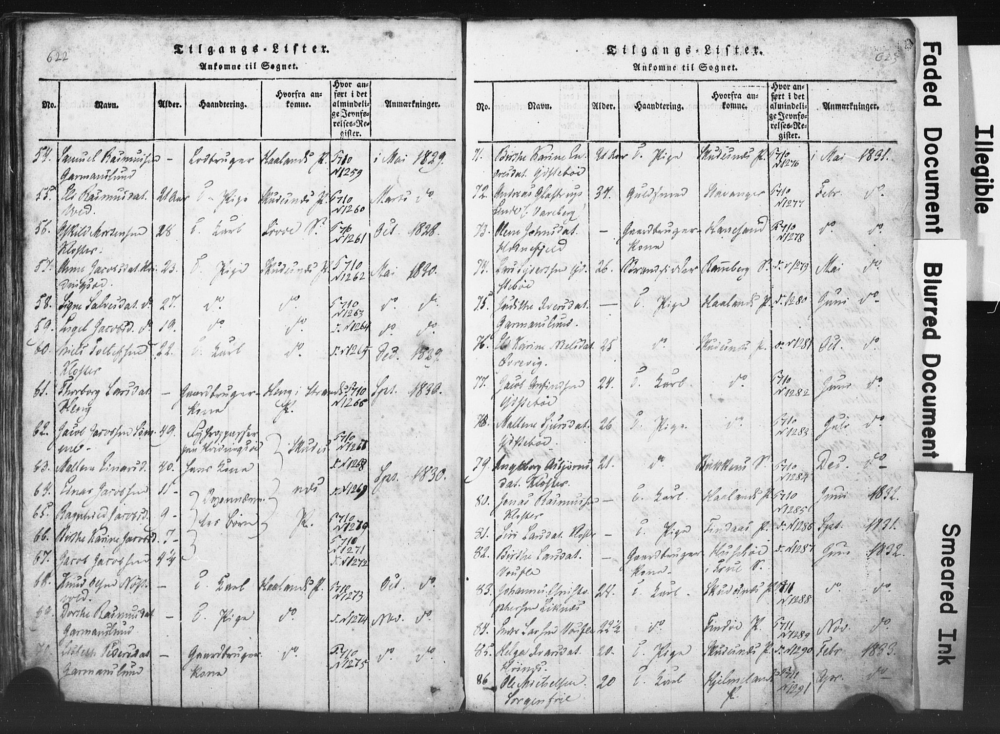 Rennesøy sokneprestkontor, SAST/A -101827/H/Ha/Hab/L0001: Parish register (copy) no. B 1, 1816-1841, p. 622-623