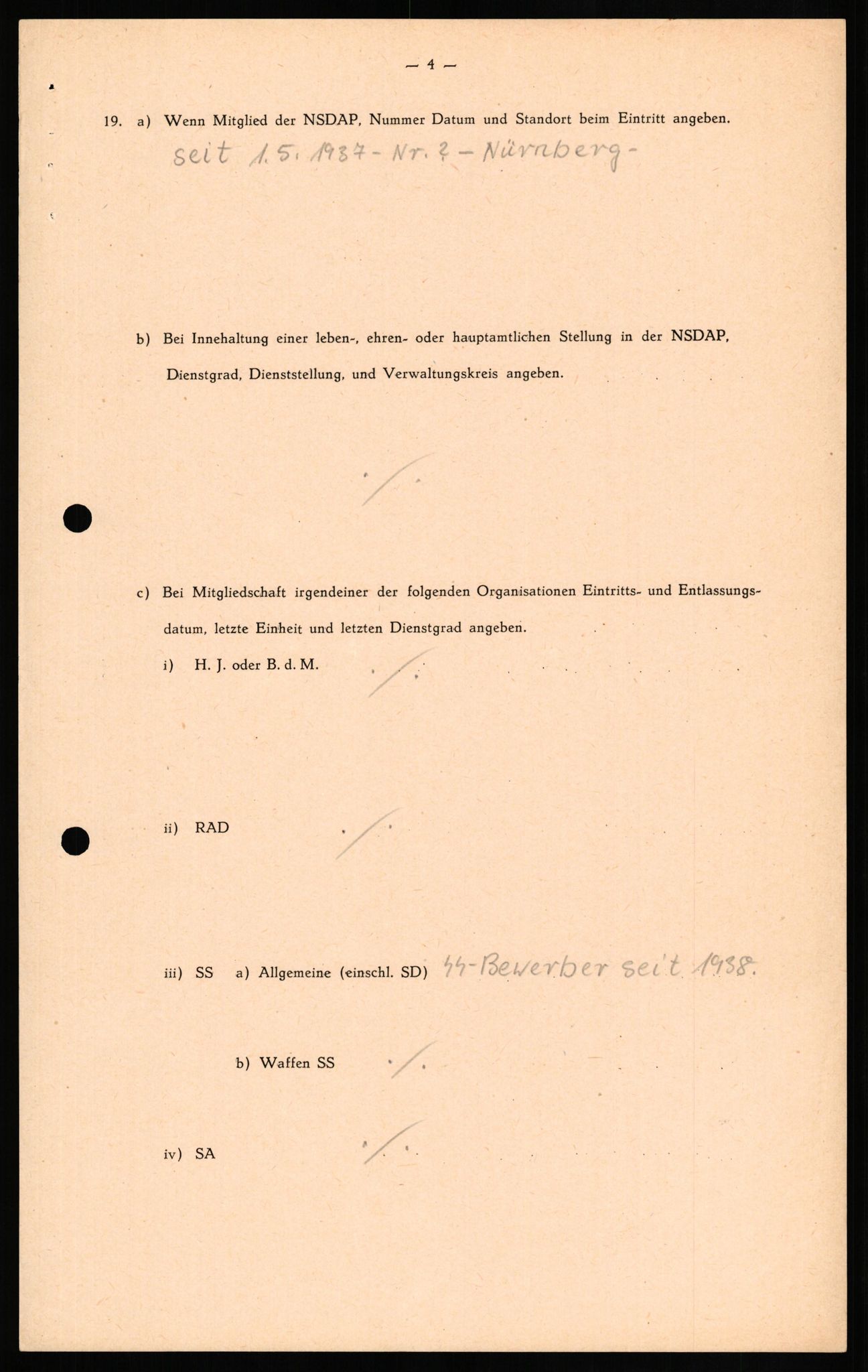 Forsvaret, Forsvarets overkommando II, AV/RA-RAFA-3915/D/Db/L0017: CI Questionaires. Tyske okkupasjonsstyrker i Norge. Tyskere., 1945-1946, p. 358