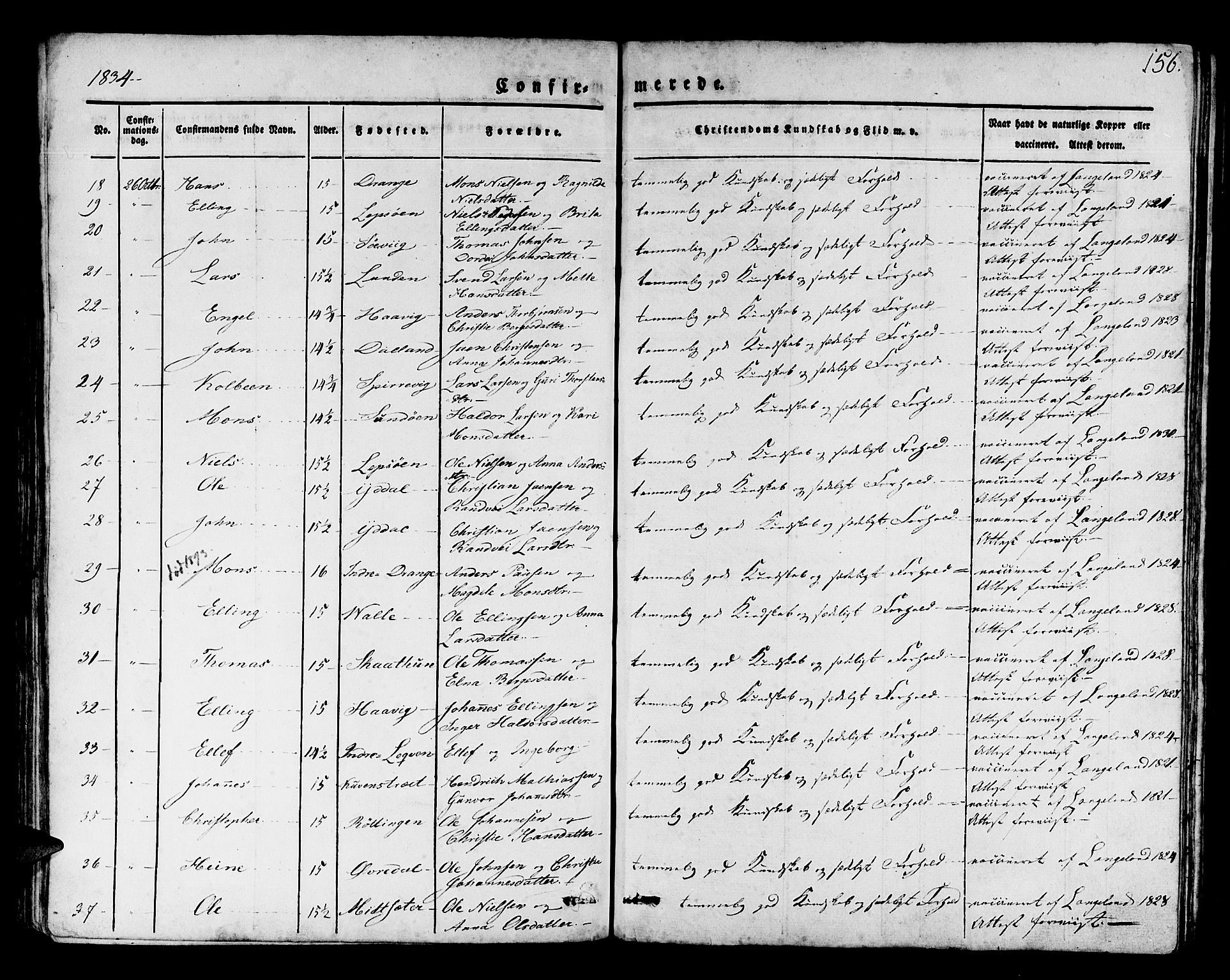 Os sokneprestembete, AV/SAB-A-99929: Parish register (official) no. A 14, 1826-1839, p. 157