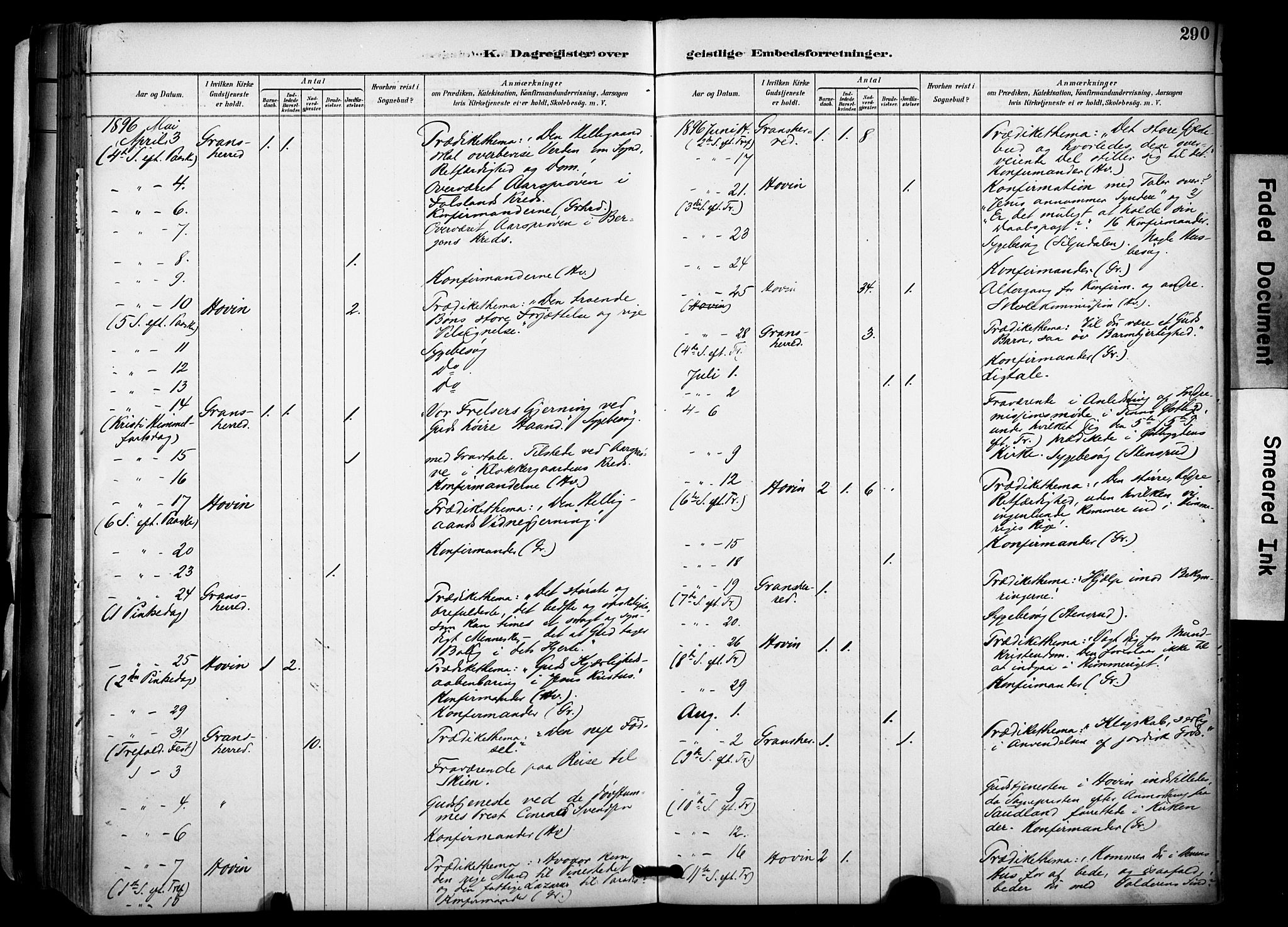 Gransherad kirkebøker, AV/SAKO-A-267/F/Fa/L0005: Parish register (official) no. I 5, 1887-1916, p. 290