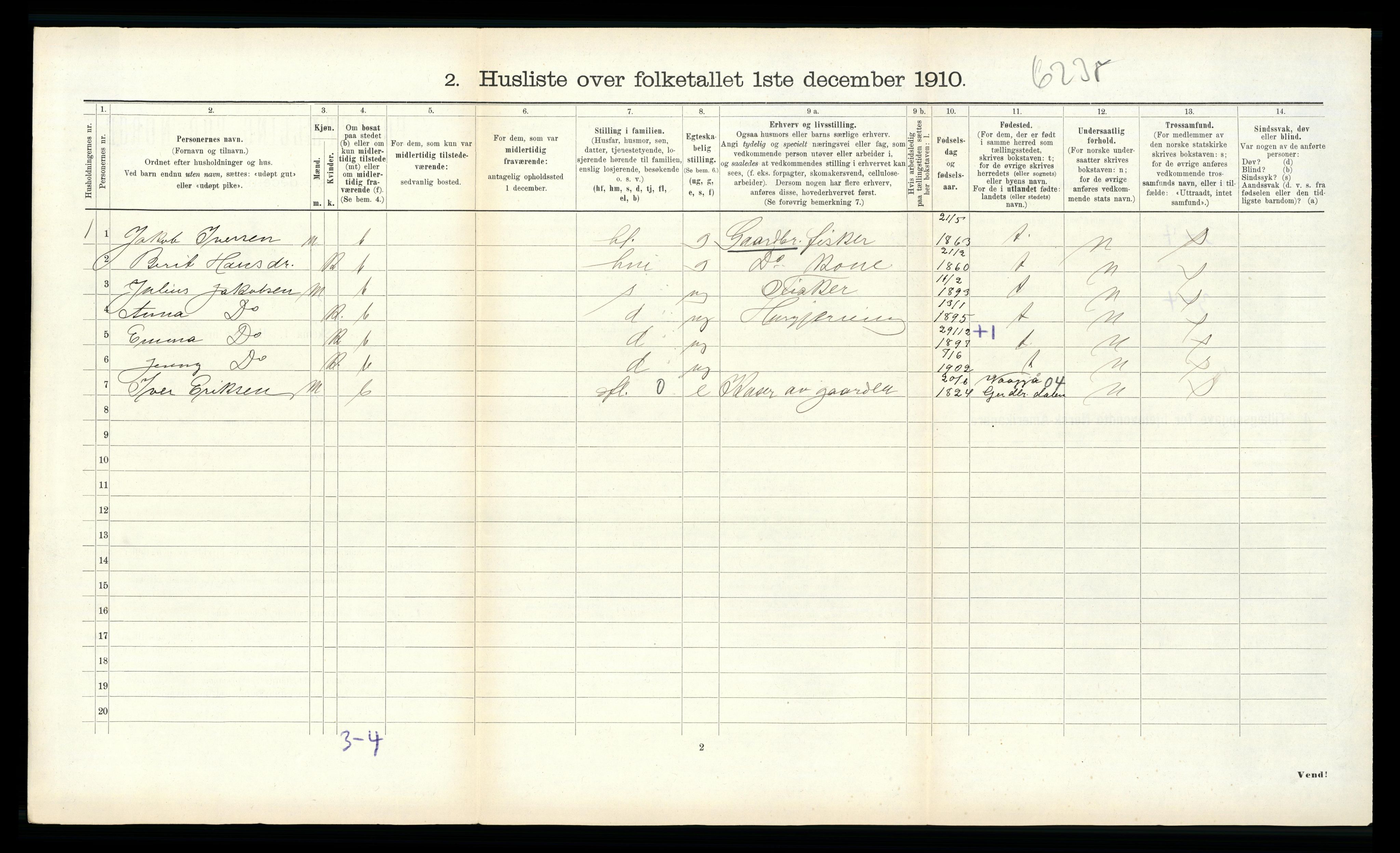 RA, 1910 census for Roan, 1910, p. 441