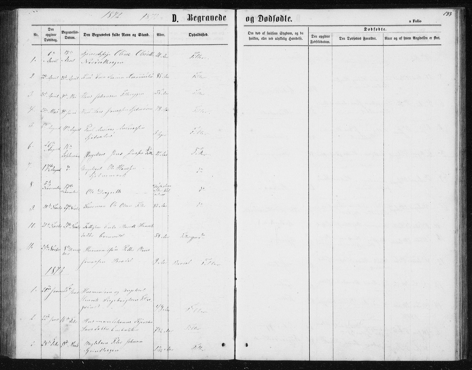 Ministerialprotokoller, klokkerbøker og fødselsregistre - Sør-Trøndelag, SAT/A-1456/621/L0459: Parish register (copy) no. 621C02, 1866-1895, p. 133