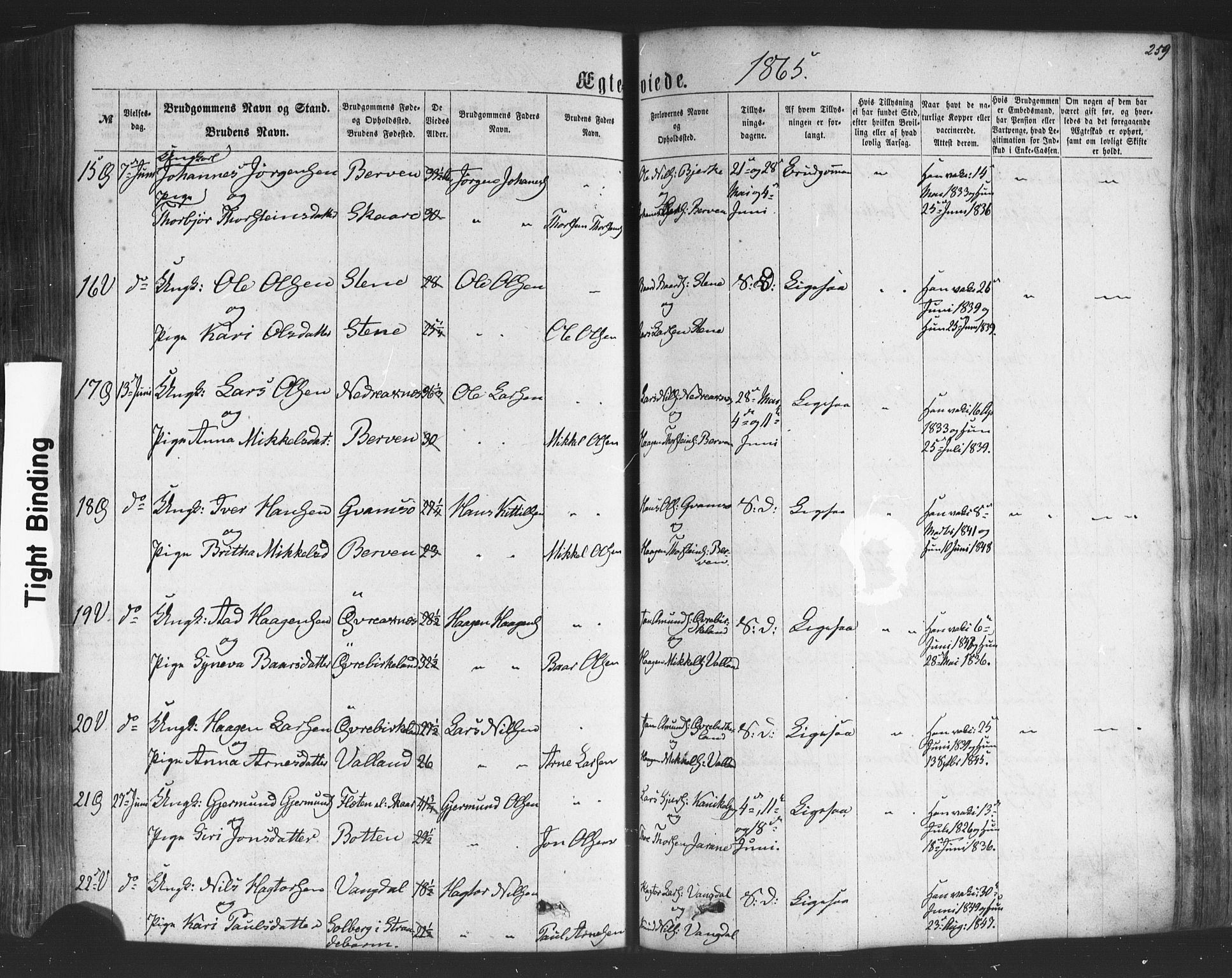 Kvam sokneprestembete, AV/SAB-A-76201/H/Haa: Parish register (official) no. A 9, 1864-1879, p. 259