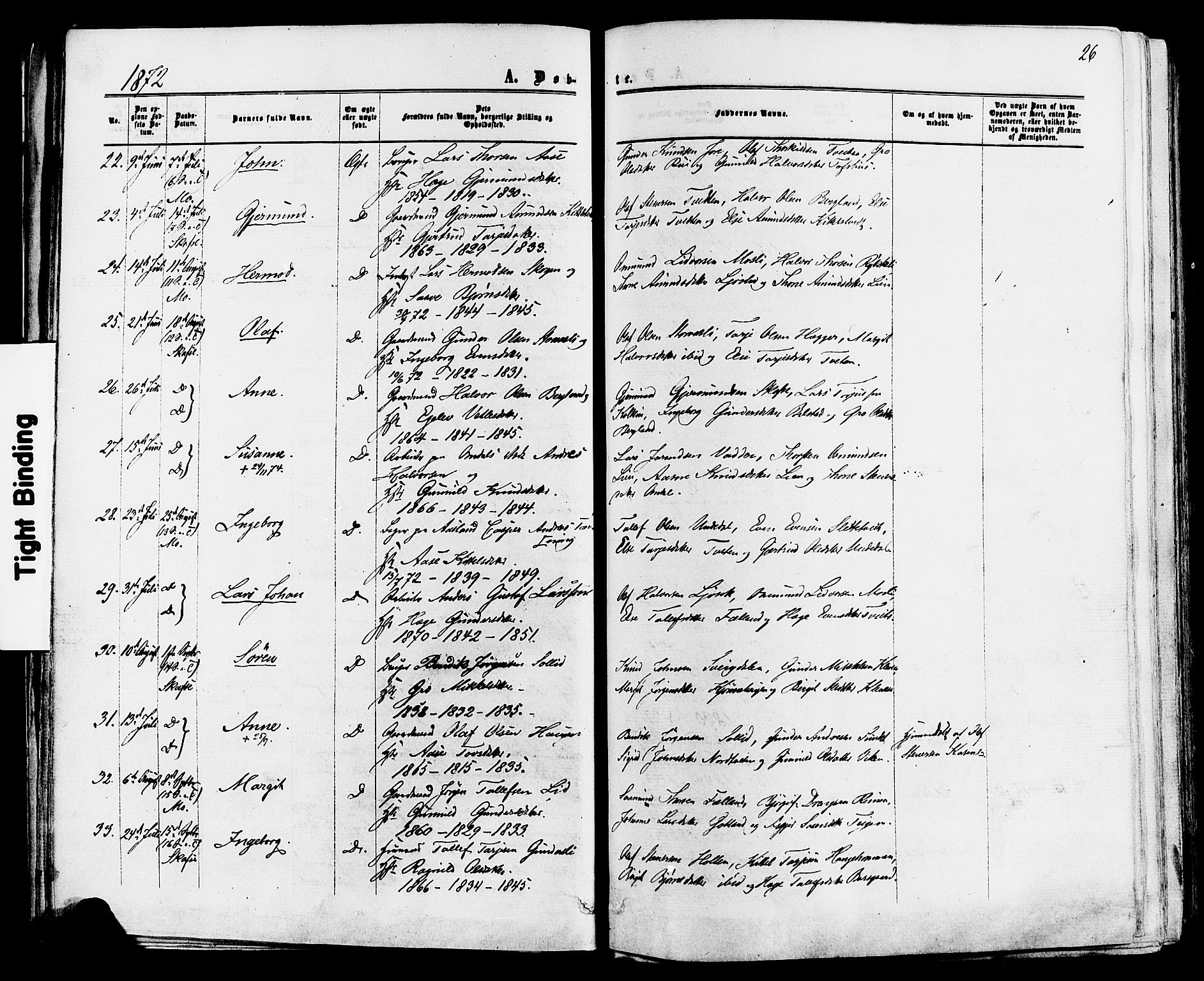 Mo kirkebøker, SAKO/A-286/F/Fa/L0006: Parish register (official) no. I 6, 1865-1885, p. 26