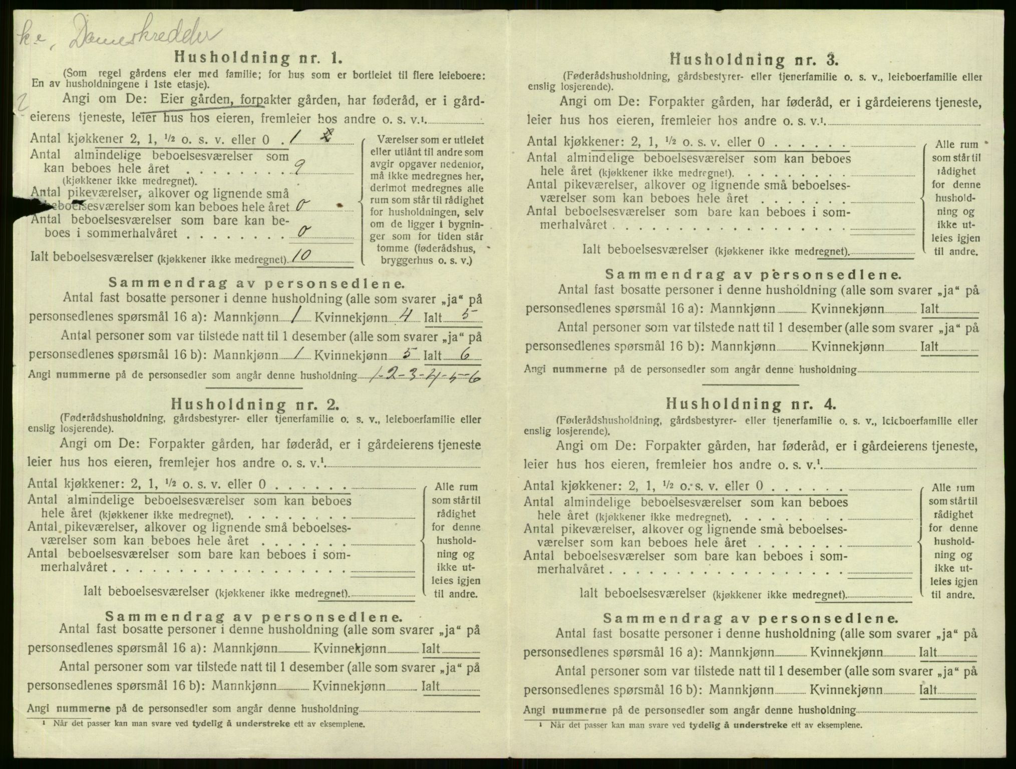 SAKO, 1920 census for Lier, 1920, p. 1444