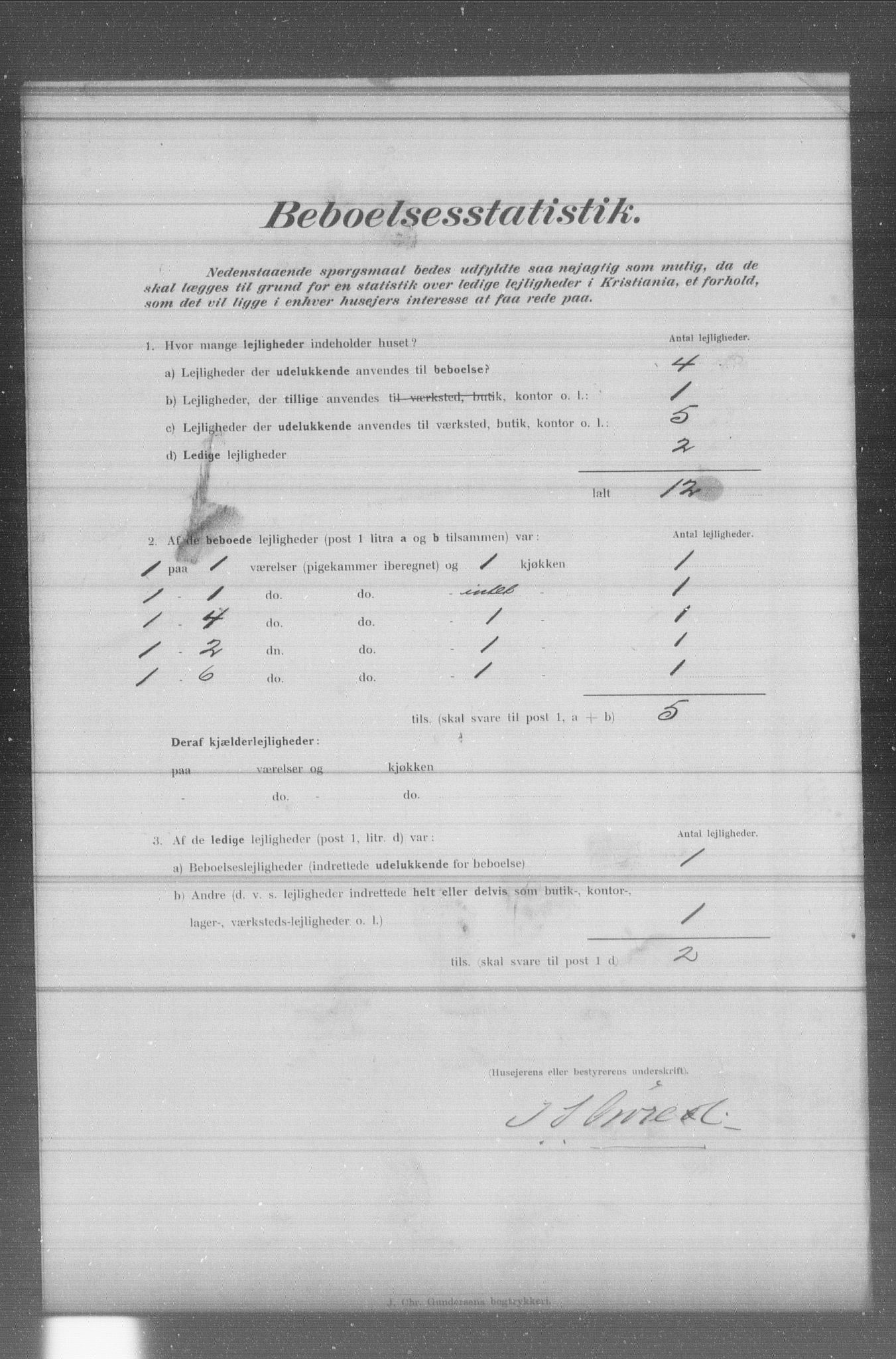 OBA, Municipal Census 1902 for Kristiania, 1902, p. 3311