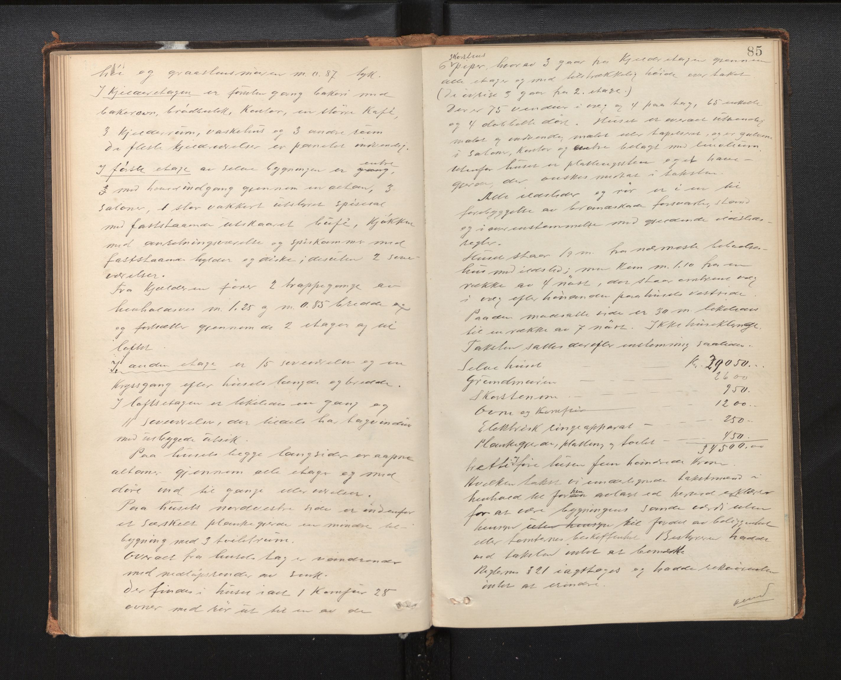 Lensmannen i Kvam, AV/SAB-A-33201/0012/L0002: Branntakstprotokoll, 1881-1919, p. 84b-85a