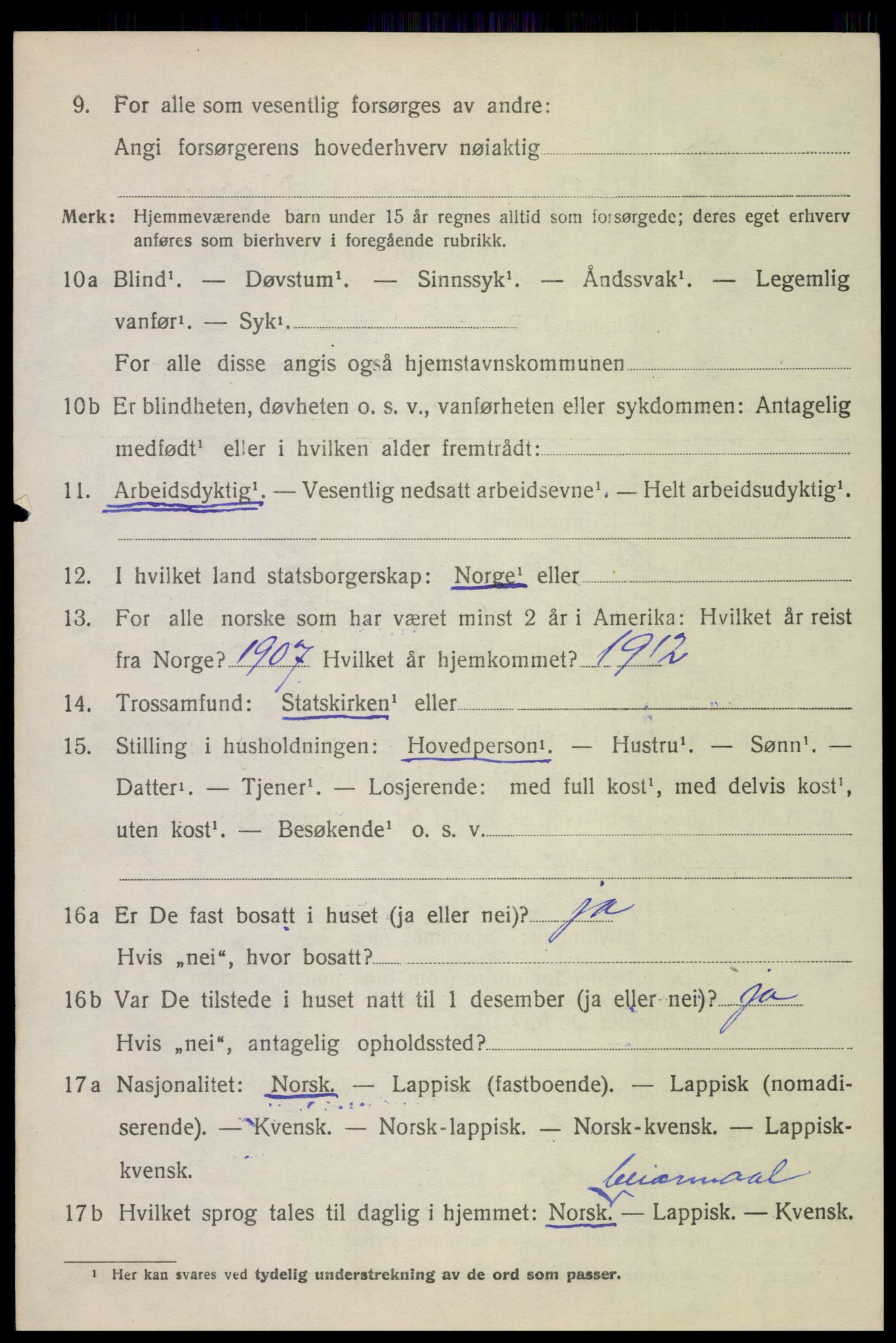 SAT, 1920 census for Beiarn, 1920, p. 1743