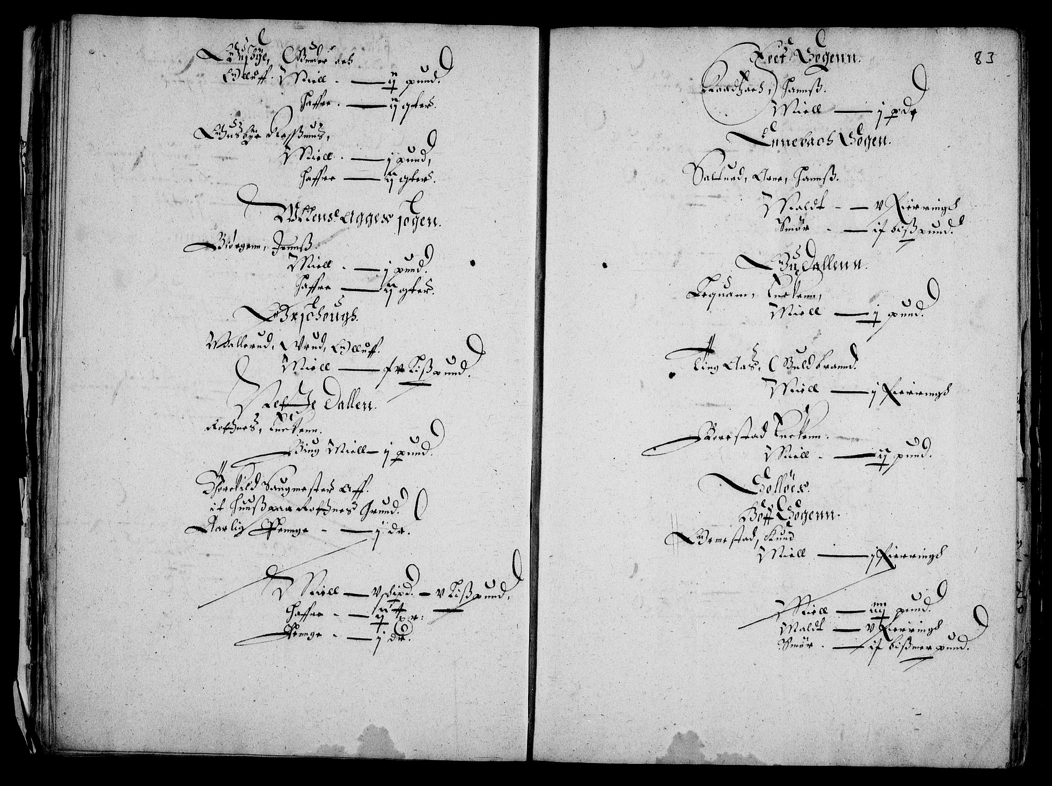 Rentekammeret inntil 1814, Realistisk ordnet avdeling, AV/RA-EA-4070/Fc/Fca/L0001/0002: [Ca I]  Akershus stift / Kristiania kapitels jordebok, 1652-1654, p. 82-83