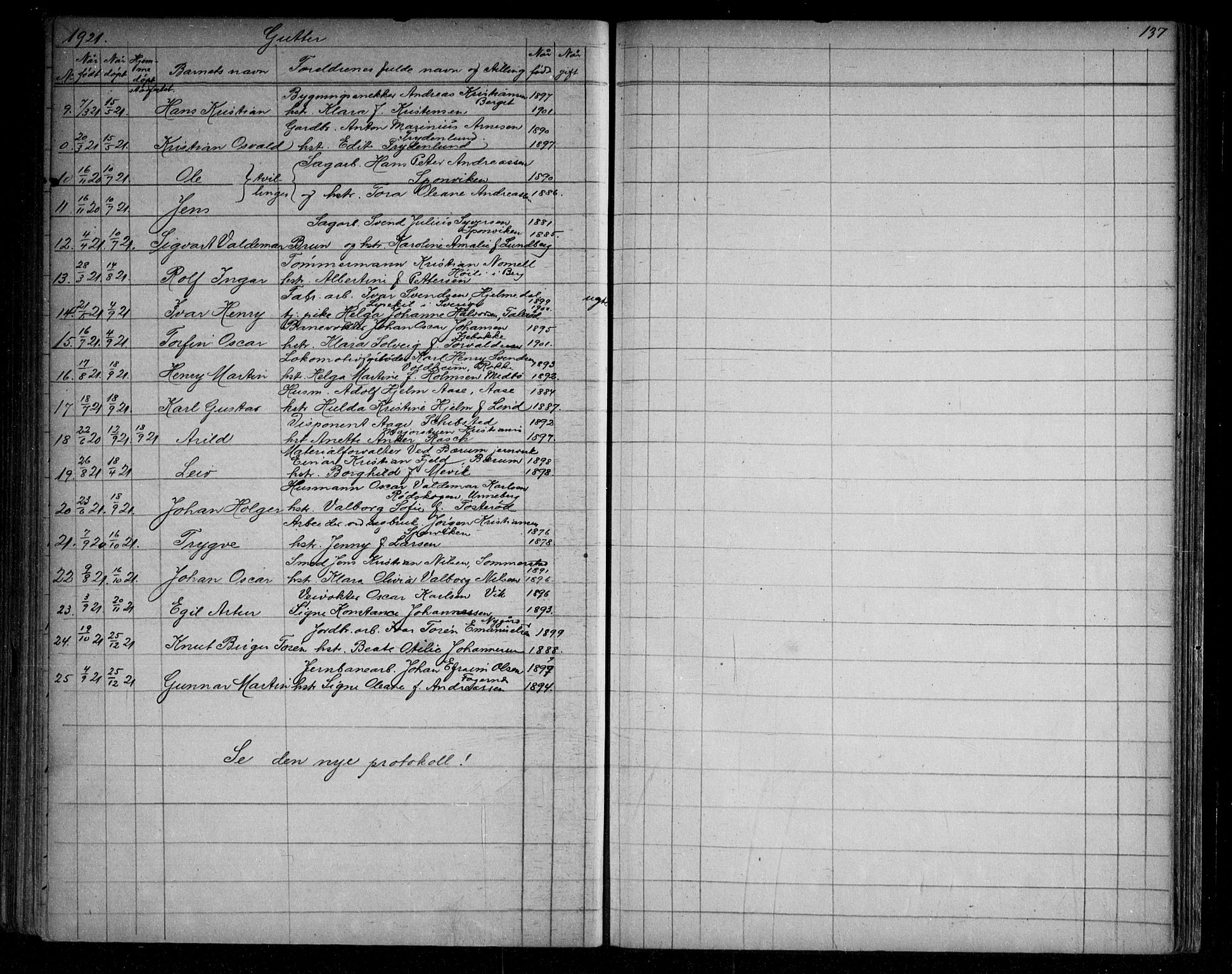 Berg prestekontor Kirkebøker, AV/SAO-A-10902/G/Ga/L0004: Parish register (copy) no. I 4, 1867-1922, p. 137