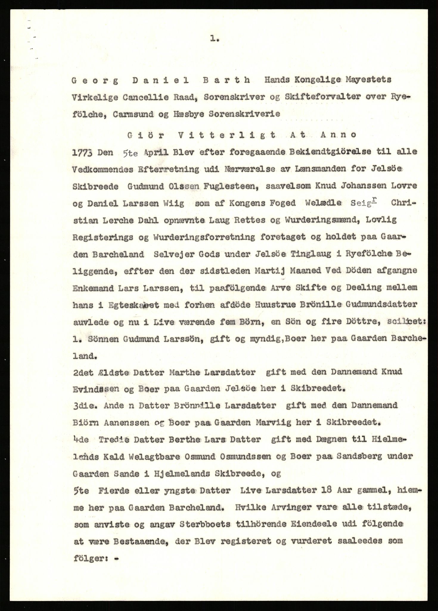 Statsarkivet i Stavanger, SAST/A-101971/03/Y/Yj/L0006: Avskrifter sortert etter gårdsnavn: Bakke - Baustad, 1750-1930, p. 206