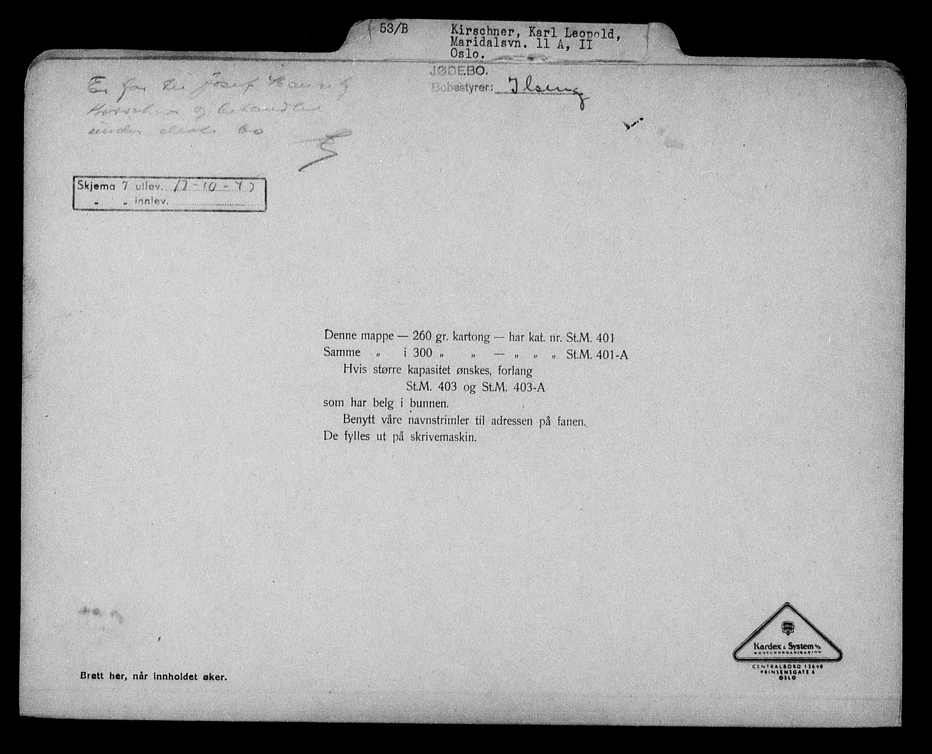 Justisdepartementet, Tilbakeføringskontoret for inndratte formuer, RA/S-1564/H/Hc/Hcc/L0951: --, 1945-1947, p. 727