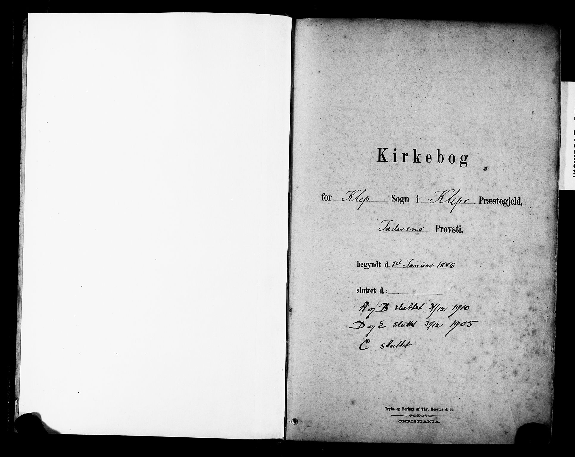Klepp sokneprestkontor, SAST/A-101803/001/3/30BA/L0009: Parish register (official) no. A 7, 1886-1915