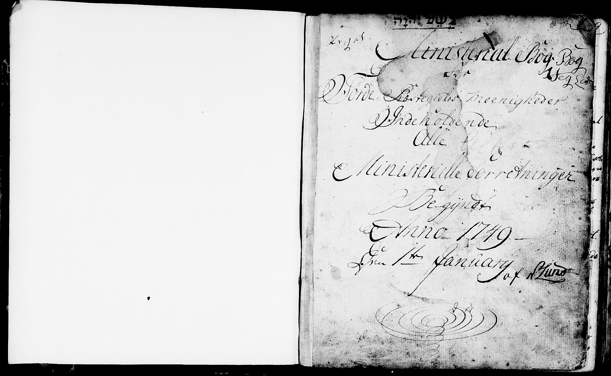 Førde sokneprestembete, SAB/A-79901/H/Haa/Haaa/L0003: Parish register (official) no. A 3, 1749-1764, p. 1