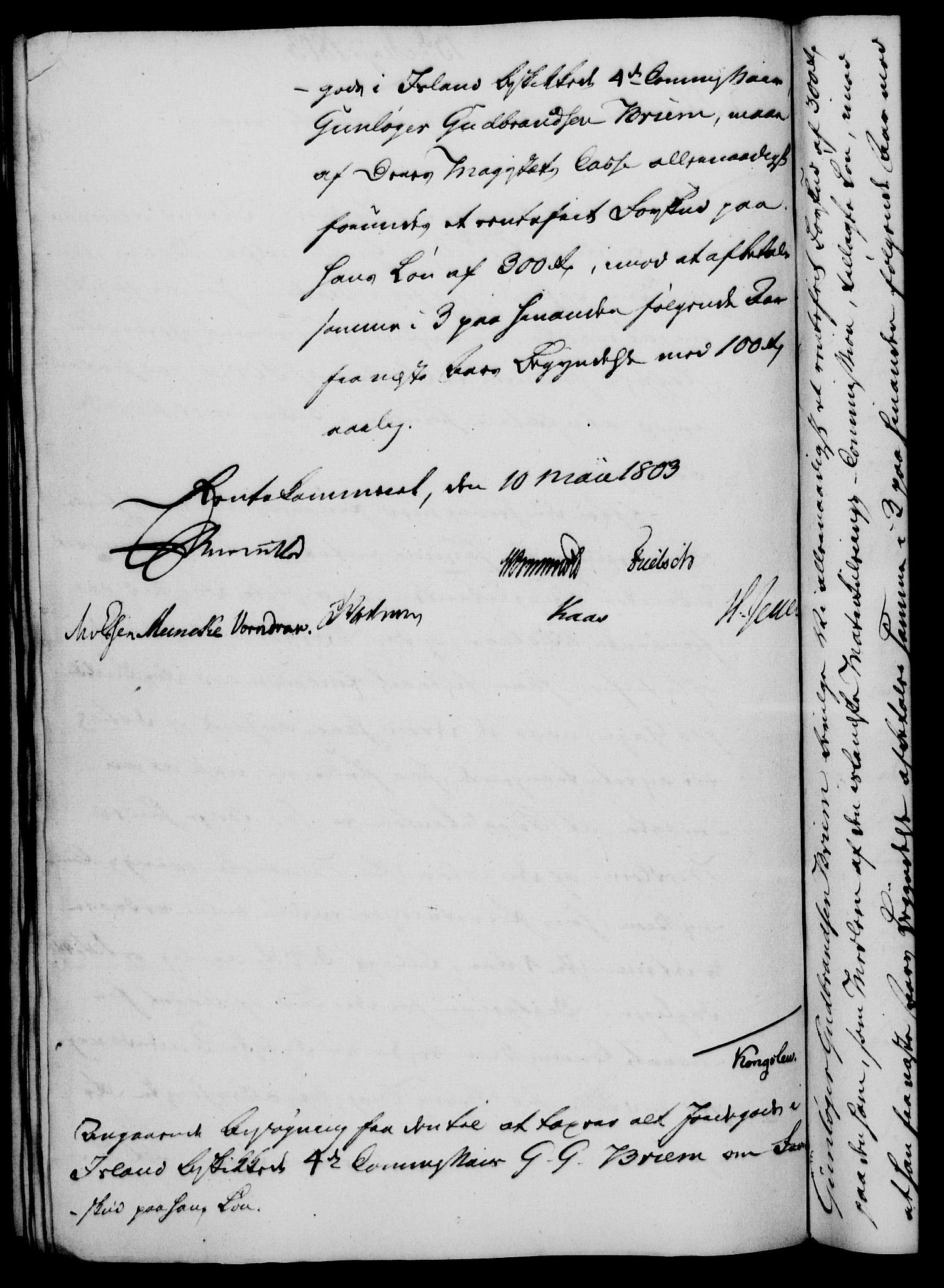 Rentekammeret, Kammerkanselliet, RA/EA-3111/G/Gf/Gfa/L0085: Norsk relasjons- og resolusjonsprotokoll (merket RK 52.85), 1803, p. 464