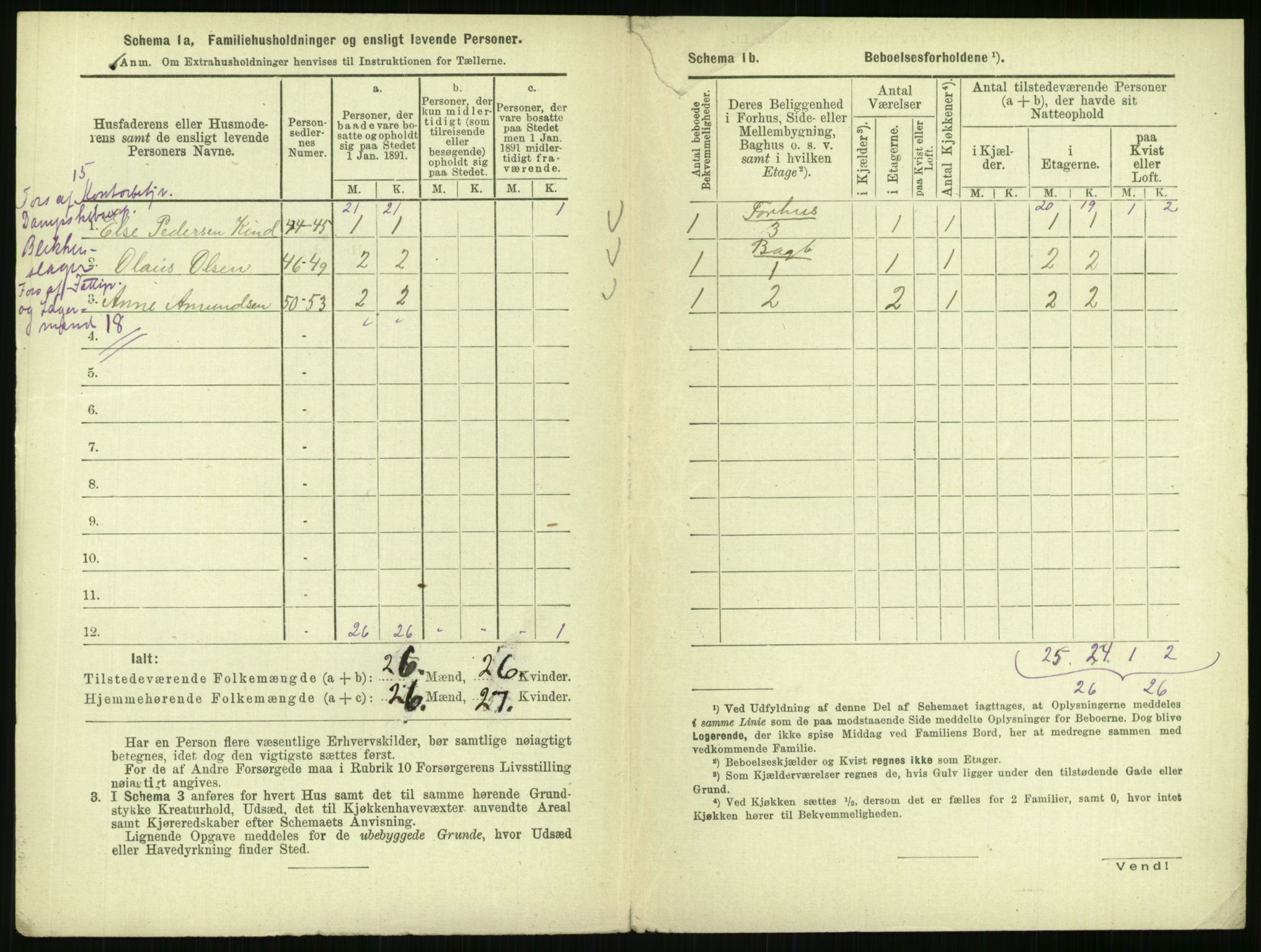 RA, 1891 census for 0301 Kristiania, 1891, p. 8916