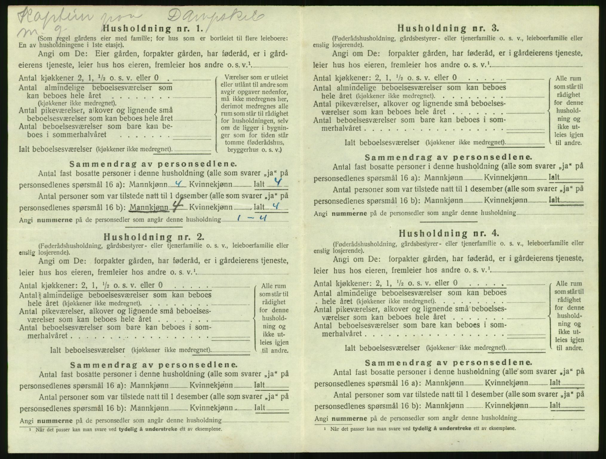 SAT, 1920 census for Sande (MR), 1920, p. 569