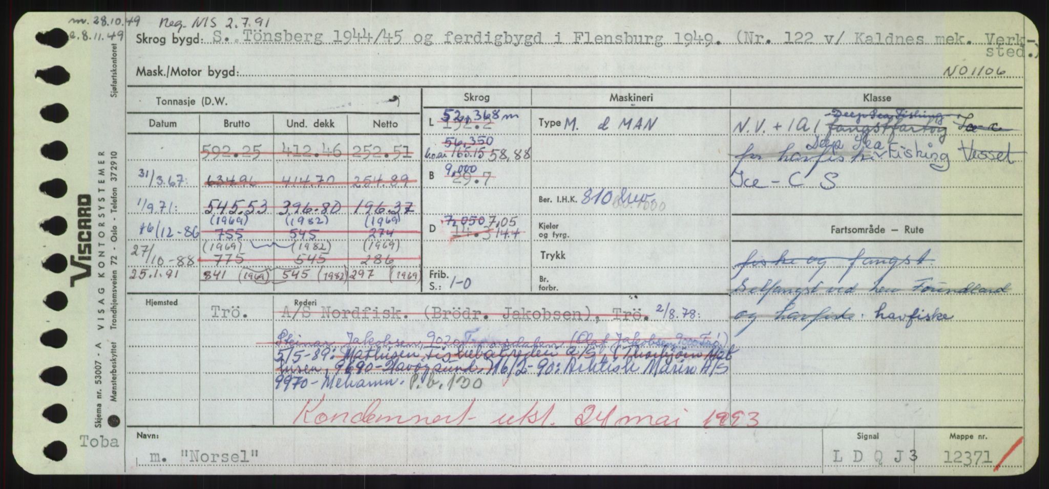 Sjøfartsdirektoratet med forløpere, Skipsmålingen, AV/RA-S-1627/H/Hd/L0027: Fartøy, Norhop-Nør, p. 147