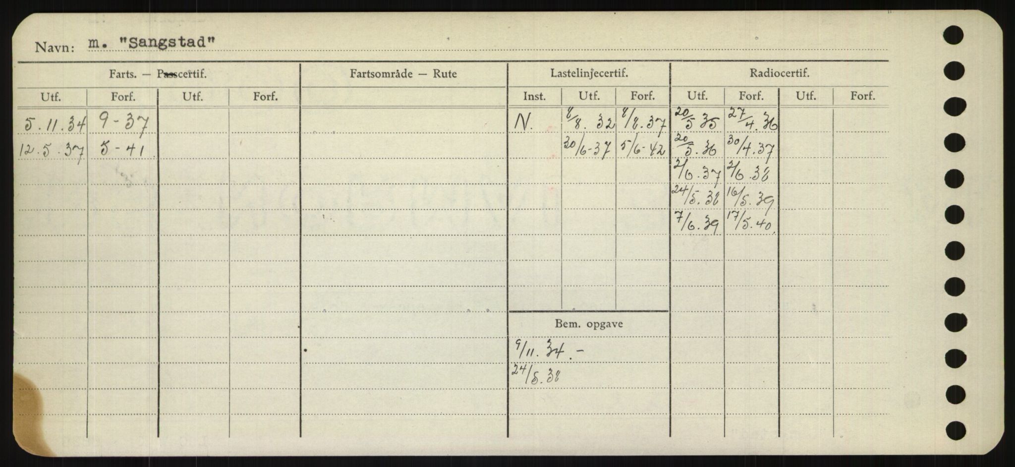 Sjøfartsdirektoratet med forløpere, Skipsmålingen, RA/S-1627/H/Hd/L0032: Fartøy, San-Seve, p. 136