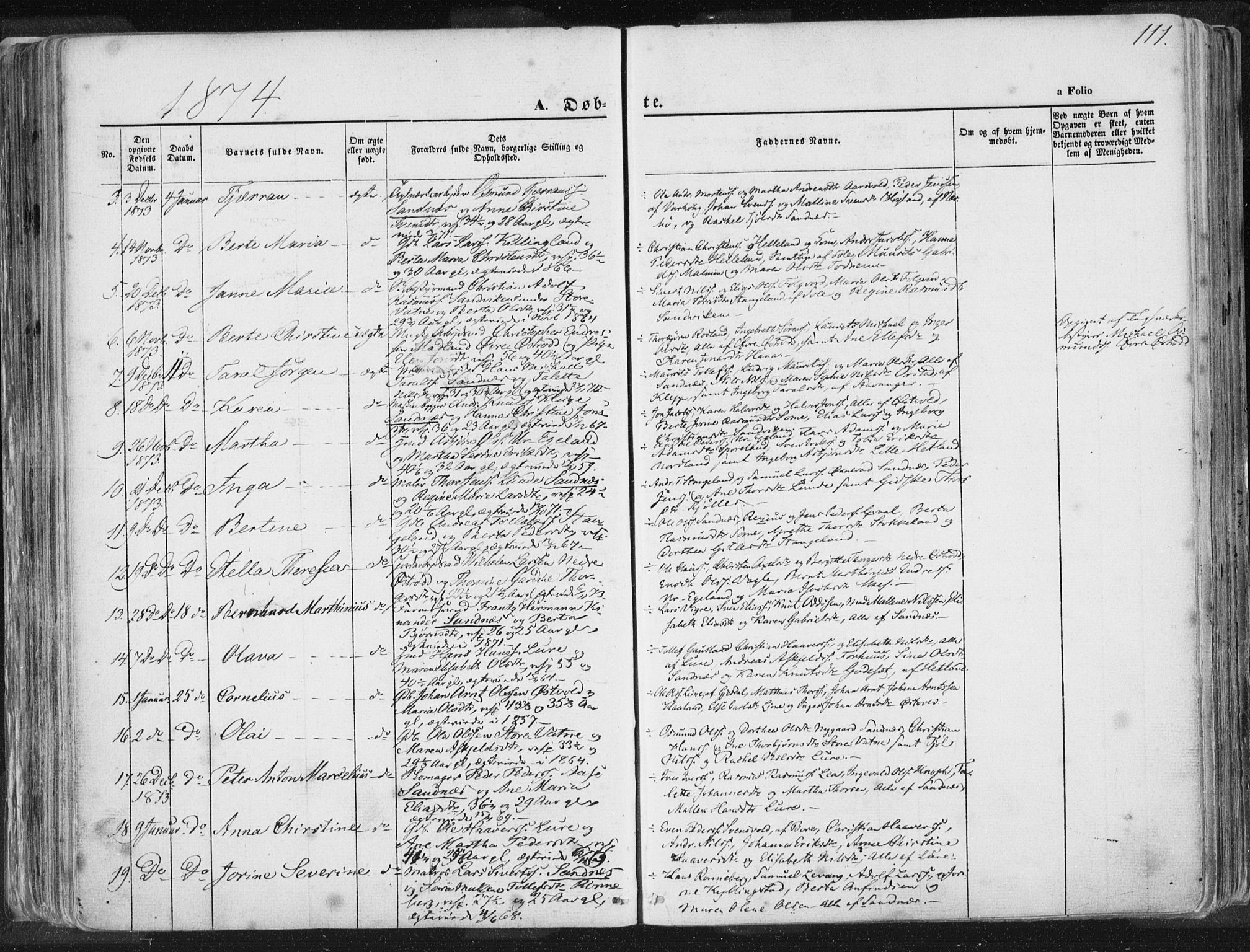 Høyland sokneprestkontor, SAST/A-101799/001/30BA/L0010: Parish register (official) no. A 9.1, 1857-1877, p. 111