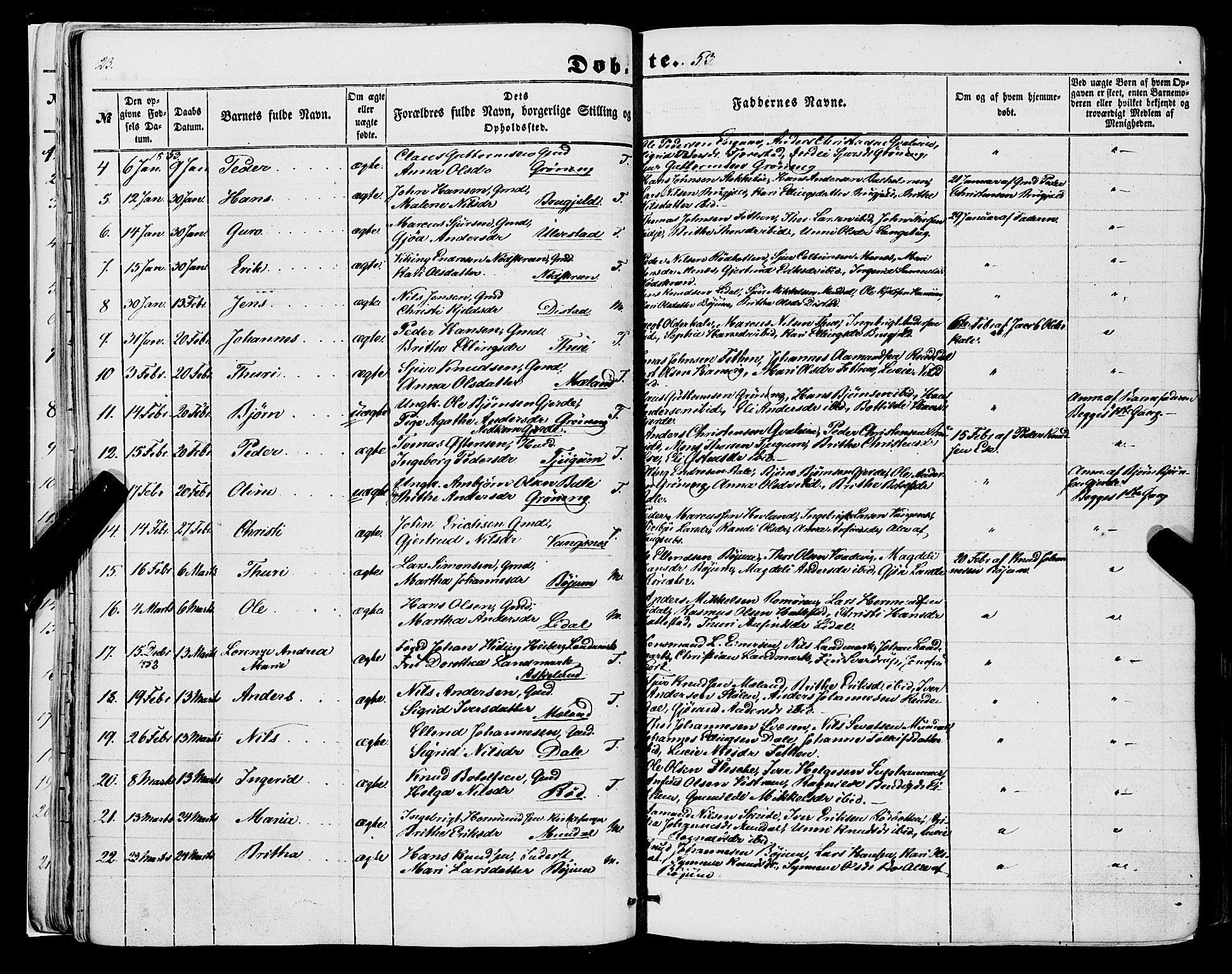 Balestrand sokneprestembete, AV/SAB-A-79601/H/Haa/Haaa/L0002: Parish register (official) no. A 2, 1847-1866, p. 23