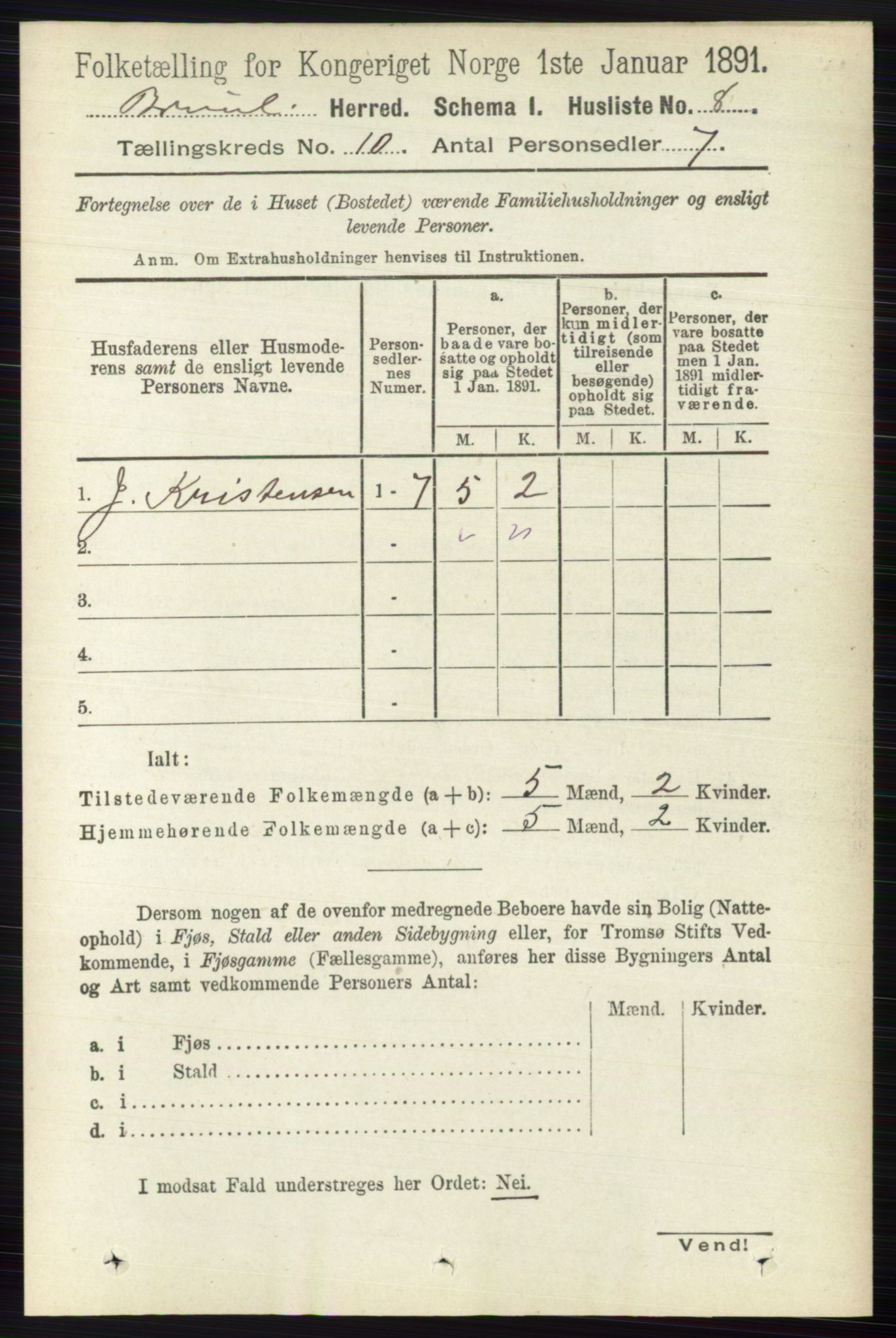 RA, 1891 census for 0726 Brunlanes, 1891, p. 4680