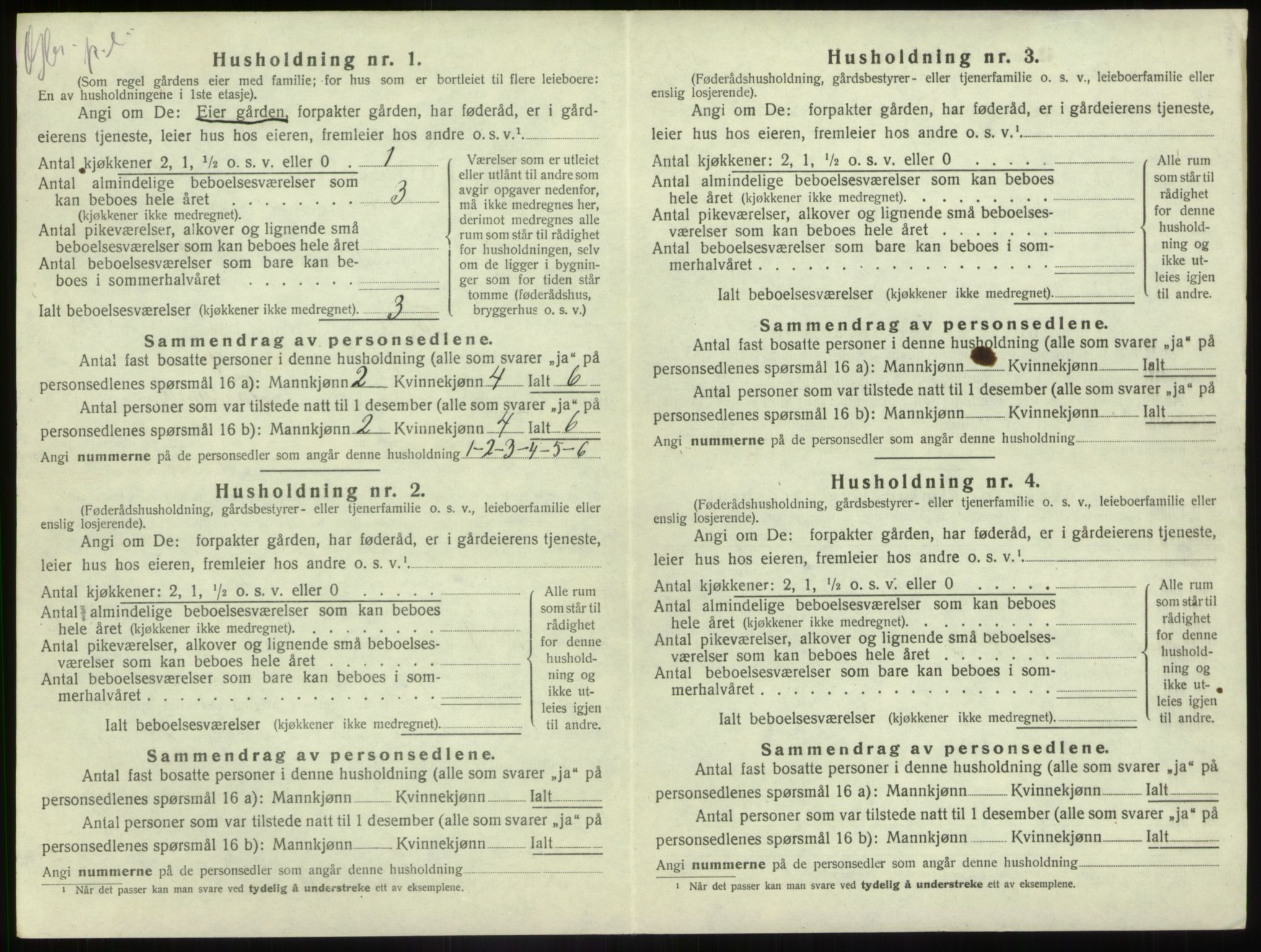 SAB, 1920 census for Førde, 1920, p. 688