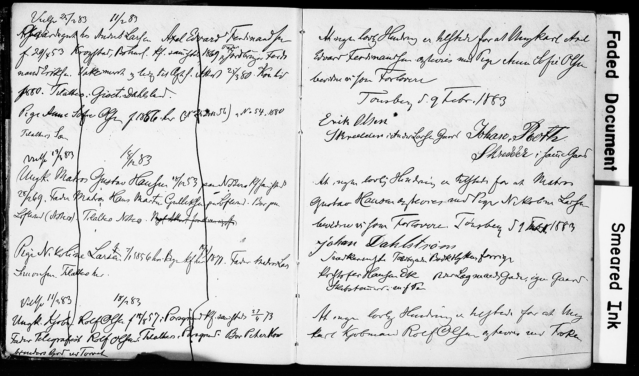 Tønsberg kirkebøker, AV/SAKO-A-330/H/Ha/L0004: Banns register no. 4, 1882-1890