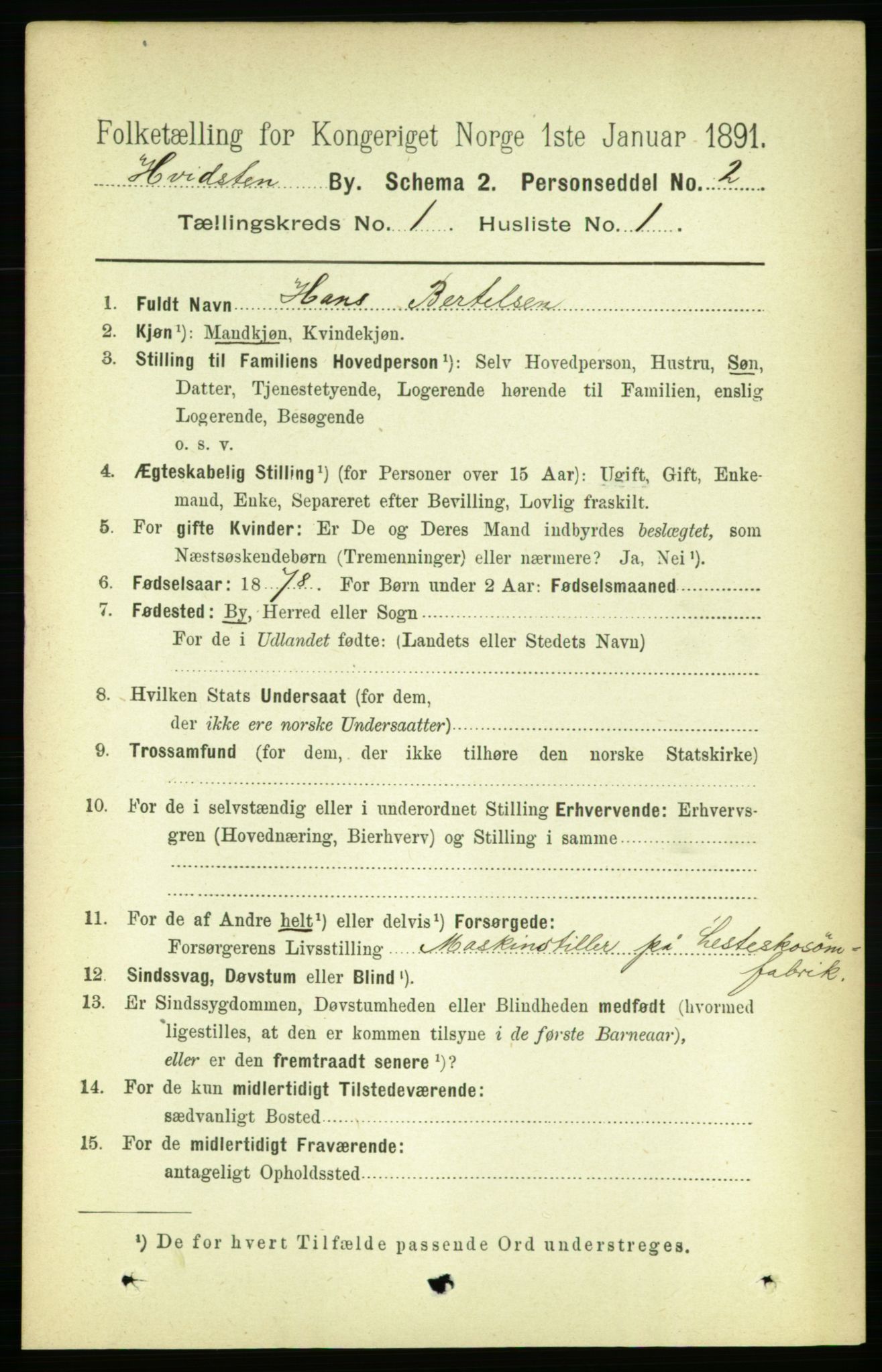 RA, 1891 census for 0202 Hvitsten, 1891, p. 10