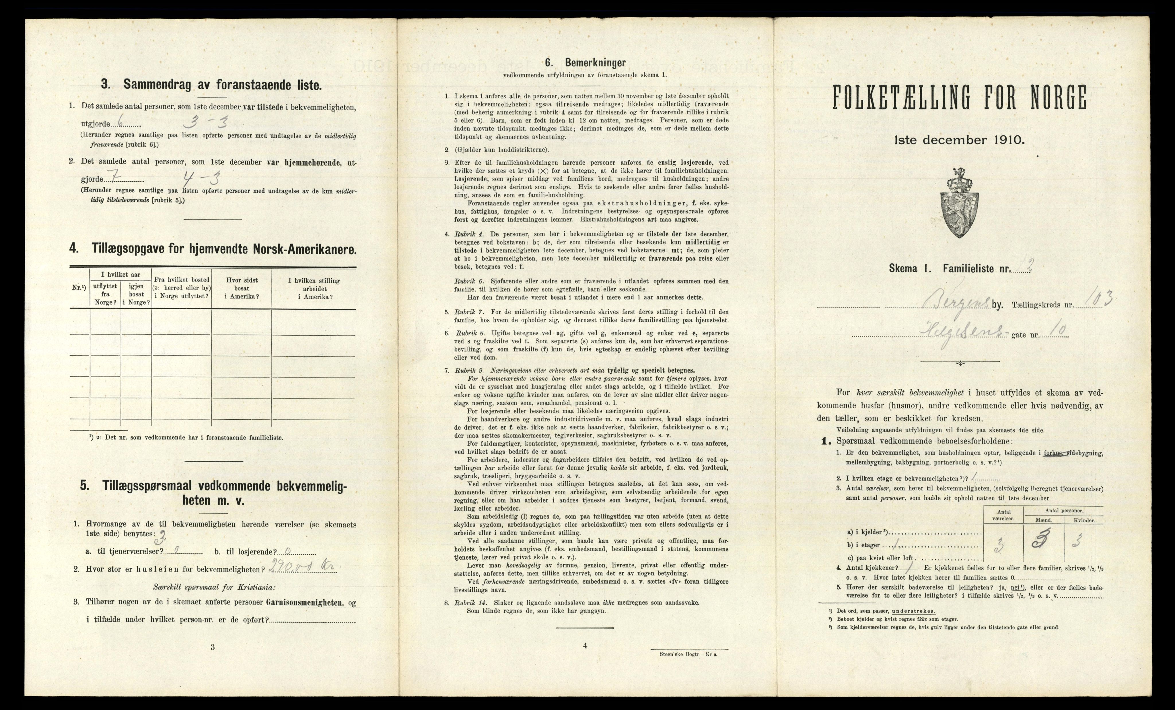 RA, 1910 census for Bergen, 1910, p. 36079