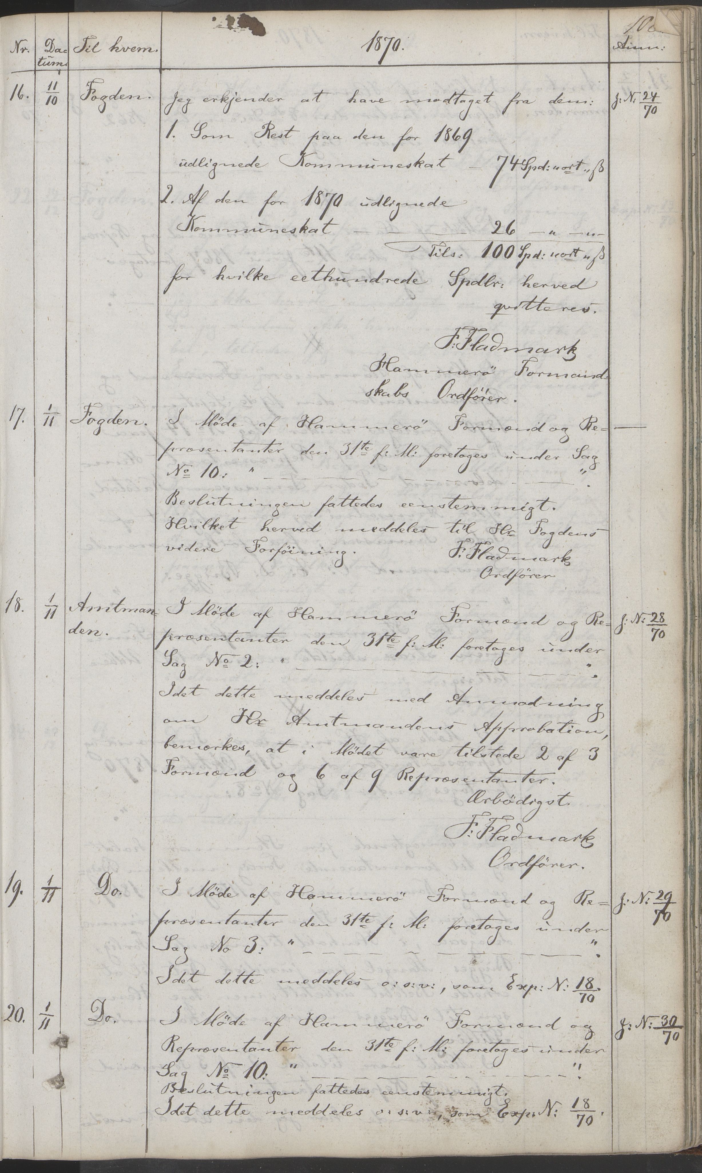 Hamarøy kommune. Formannskapet, AIN/K-18490.150/210/L0001: Protokoll, 1838-1900