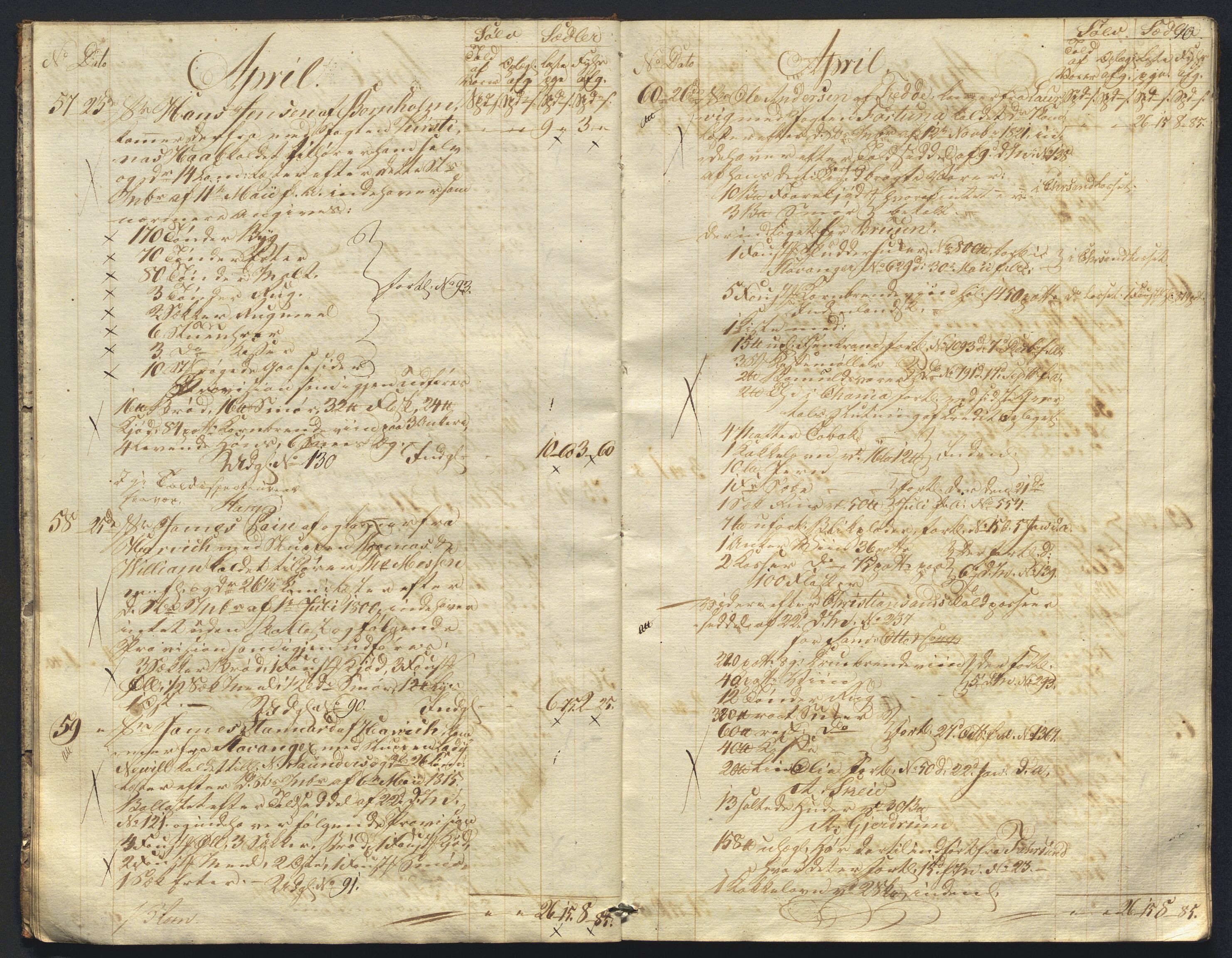 Revisjonsdepartementet, 2. revisjonskontor, AV/RA-S-1115/E/E015/L0059: Egersund: Tollbok, 1825, p. 9b-10a