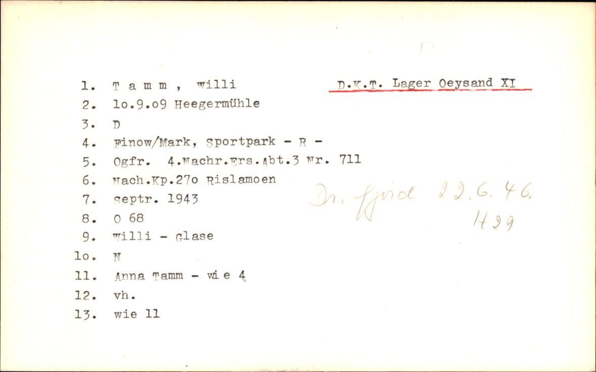 Hjemsendte tyskere , AV/RA-RAFA-6487/D/Db/L0026: Sowinski-Taubeld, 1945-1947, p. 1170