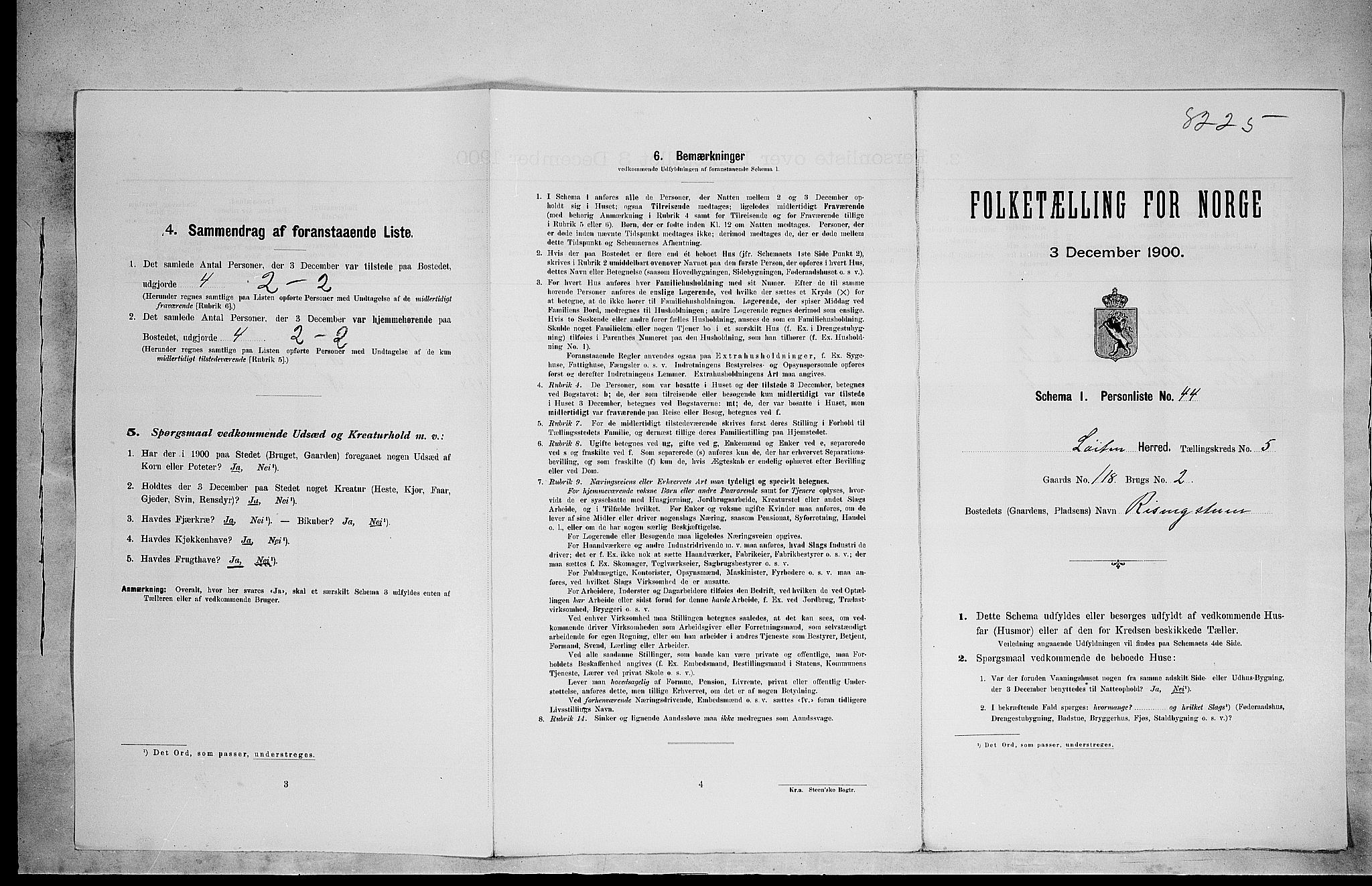 SAH, 1900 census for Løten, 1900, p. 1340