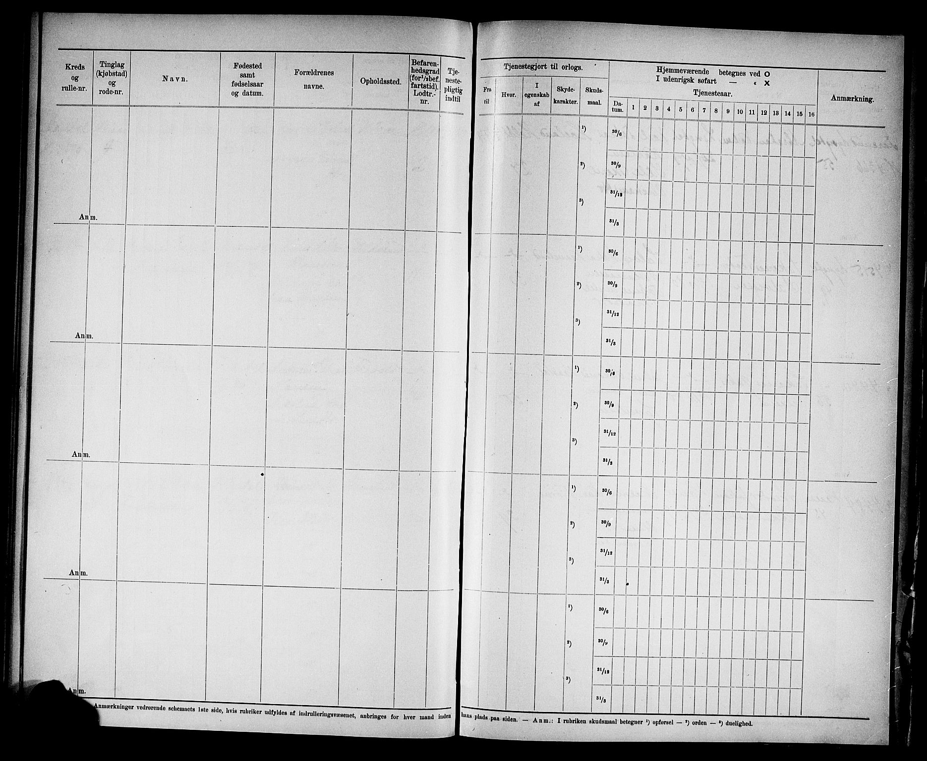 Kristiansand mønstringskrets, SAK/2031-0015/F/Fd/L0004: Rulle sjøvernepliktige, C-4, 1902, p. 54