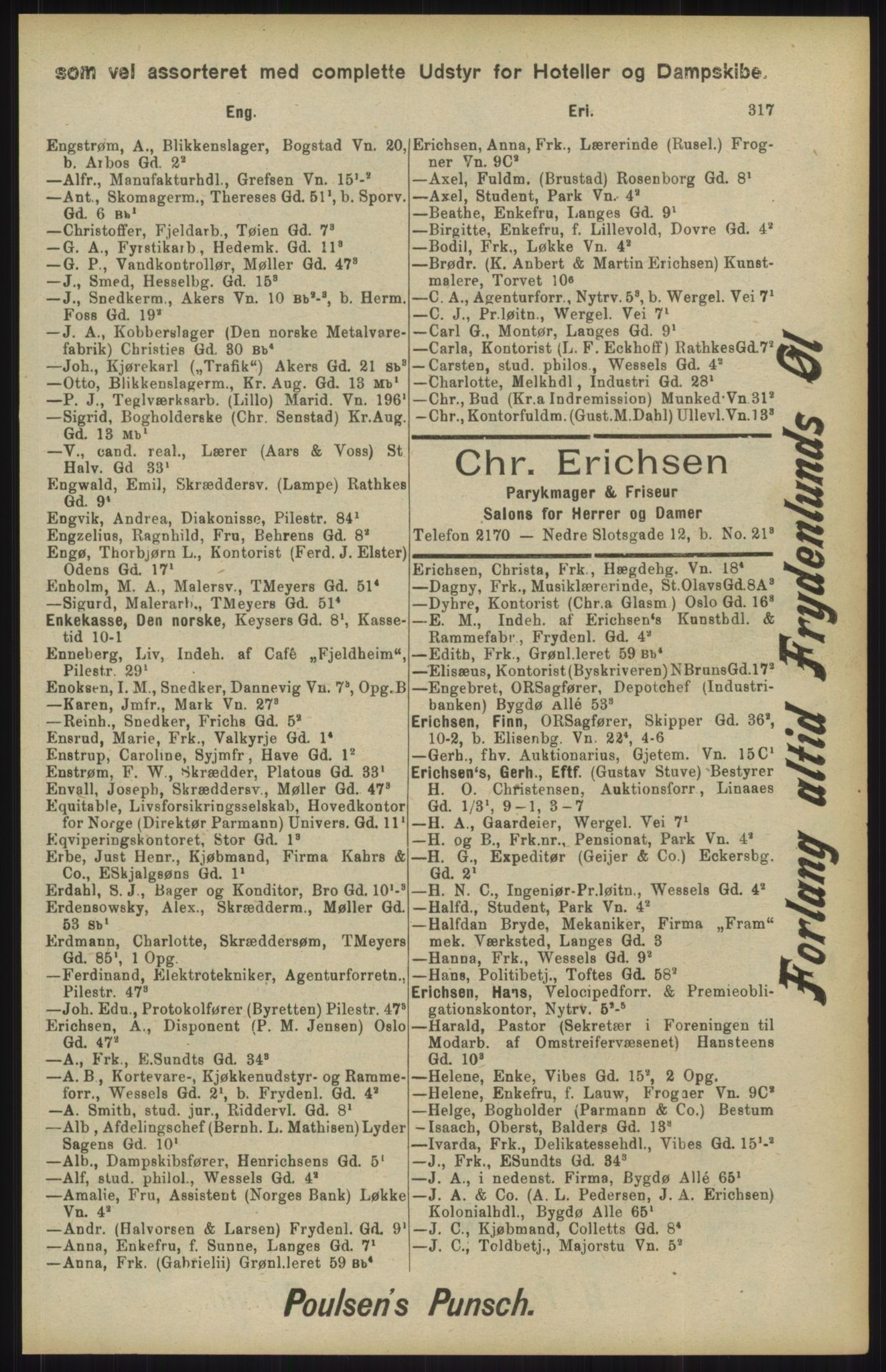 Kristiania/Oslo adressebok, PUBL/-, 1904, p. 317