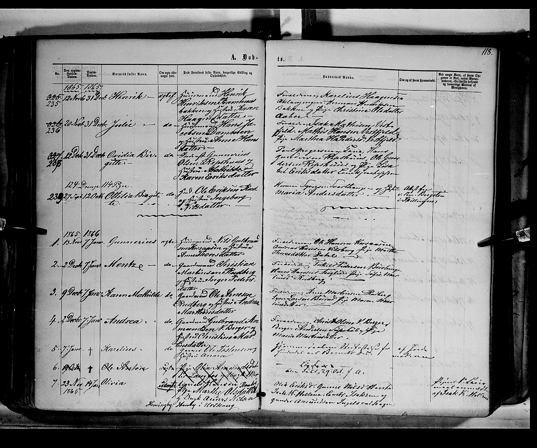 Eidskog prestekontor, AV/SAH-PREST-026/H/Ha/Haa/L0001: Parish register (official) no. 1, 1860-1867, p. 118