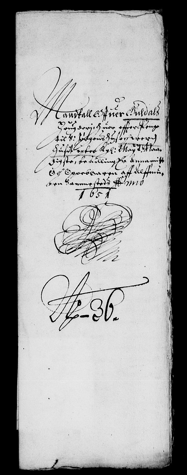 Rentekammeret inntil 1814, Reviderte regnskaper, Lensregnskaper, AV/RA-EA-5023/R/Rb/Rbw/L0107: Trondheim len, 1649-1653