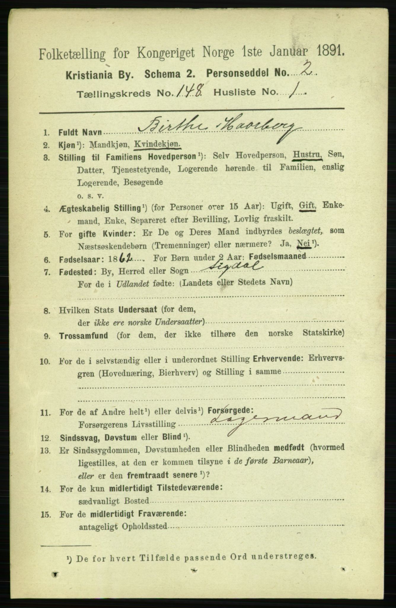 RA, 1891 census for 0301 Kristiania, 1891, p. 82380