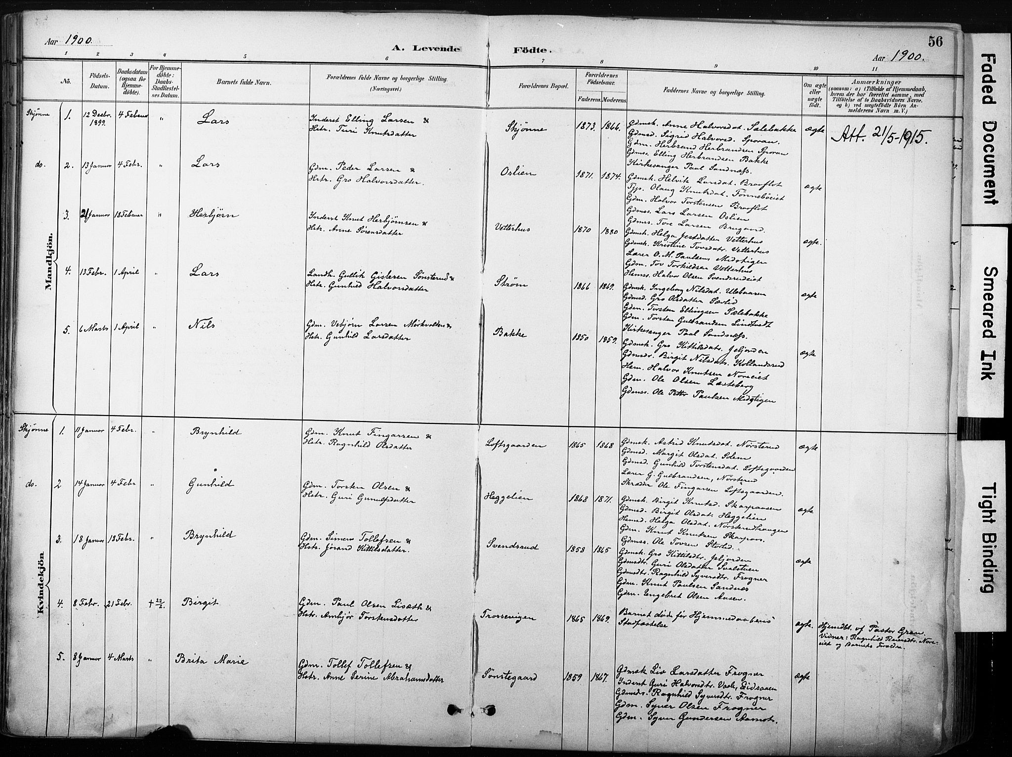Nore kirkebøker, SAKO/A-238/F/Fb/L0002: Parish register (official) no. II 2, 1886-1906, p. 56